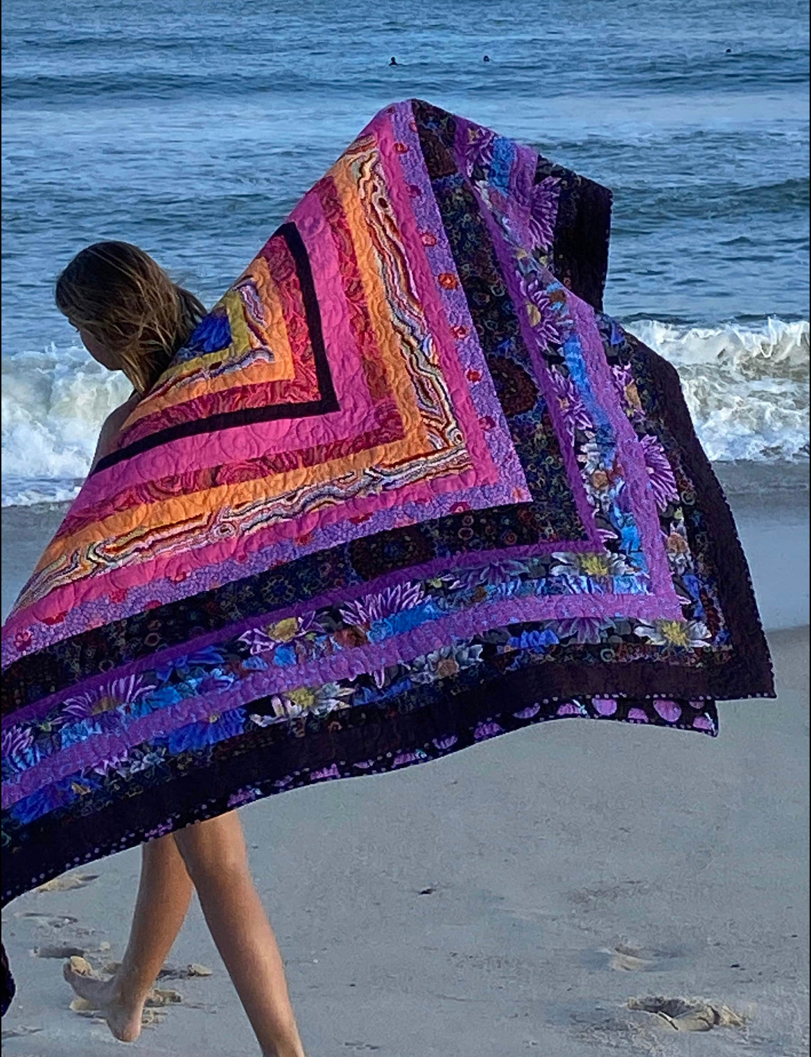 Kaffe Fassett Hawaiian Sunset Log Cabin Quilt Kit 78"x82"