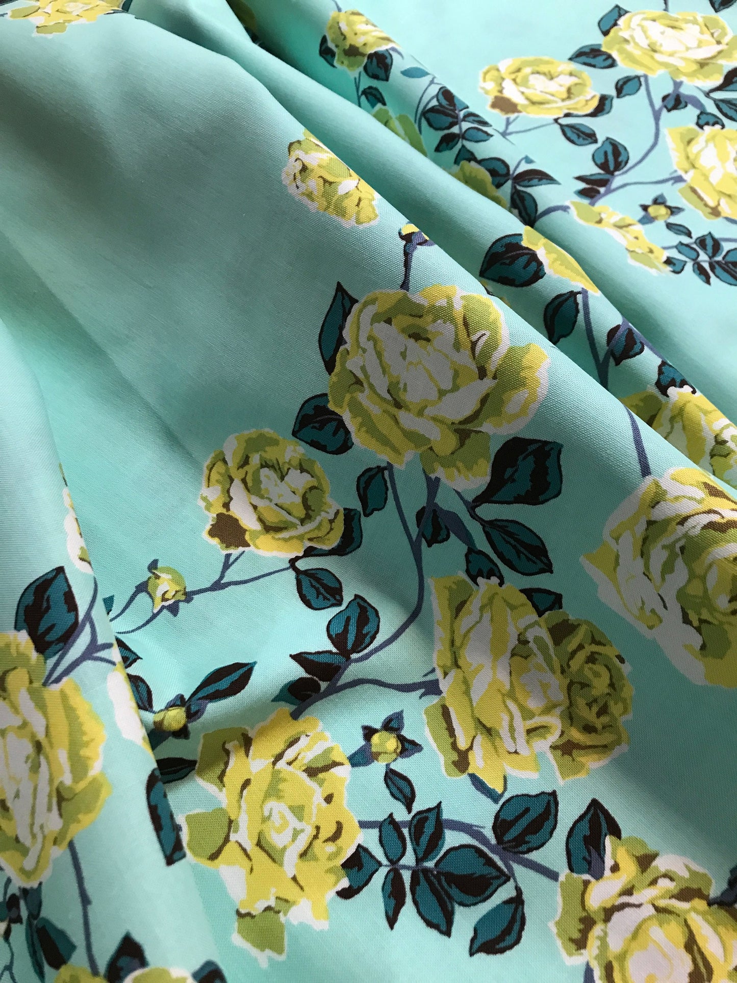 Anna Maria Horner Fabric Floral - Social Climber - in Ice - Modern Floral 100% Quality Cotton by Fat Quarter and Yardage