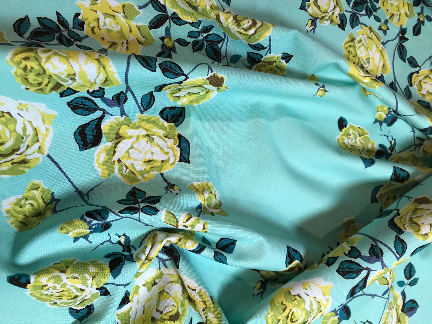 Anna Maria Horner Fabric Floral - Social Climber - in Ice - Modern Floral 100% Quality Cotton by Fat Quarter and Yardage