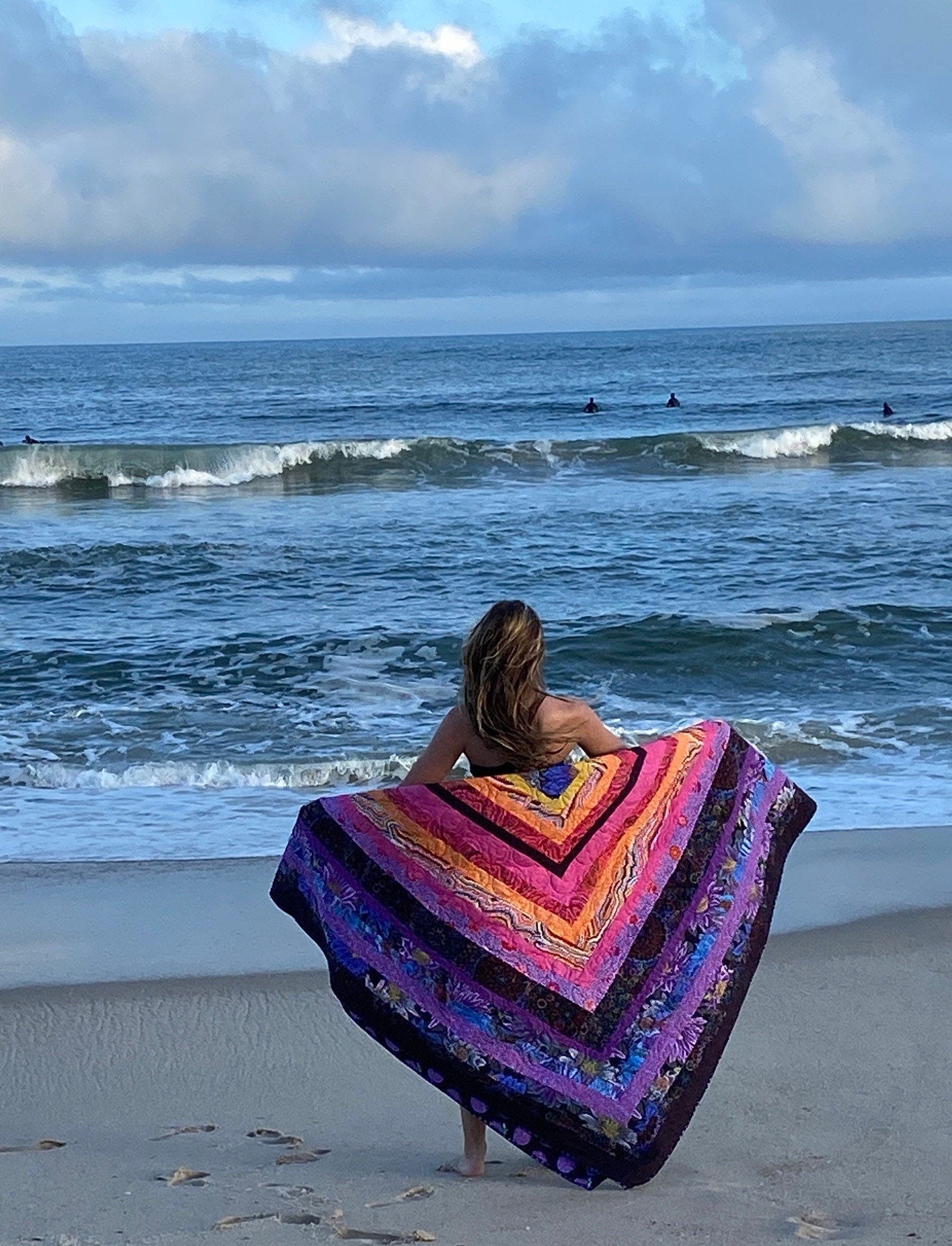 New! Kaffe Fabric - Quilt Kit - Kaffe Fassett - Hawaiian Sunset Quilt Kit™  - Log Cabin 78"x82" Beach - 100% Cotton Kit