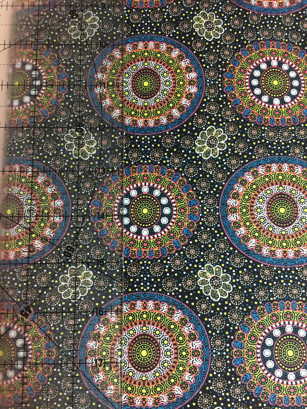 Australian Fabric - Alura Seed Dreaming in Yellow by M & S - Aboriginal Ethnic Tribal - 100% Quality Cotton - by the Yard or Yardage