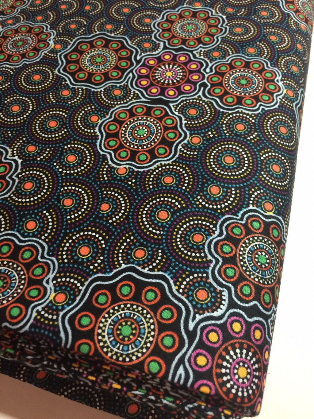 Australian Fabric - Ladies Collecting Wild Fruit in Blue by JOCELYN BIRD - 100% Quality Cotton M&S Textiles by 1/2 Yd and Yardage