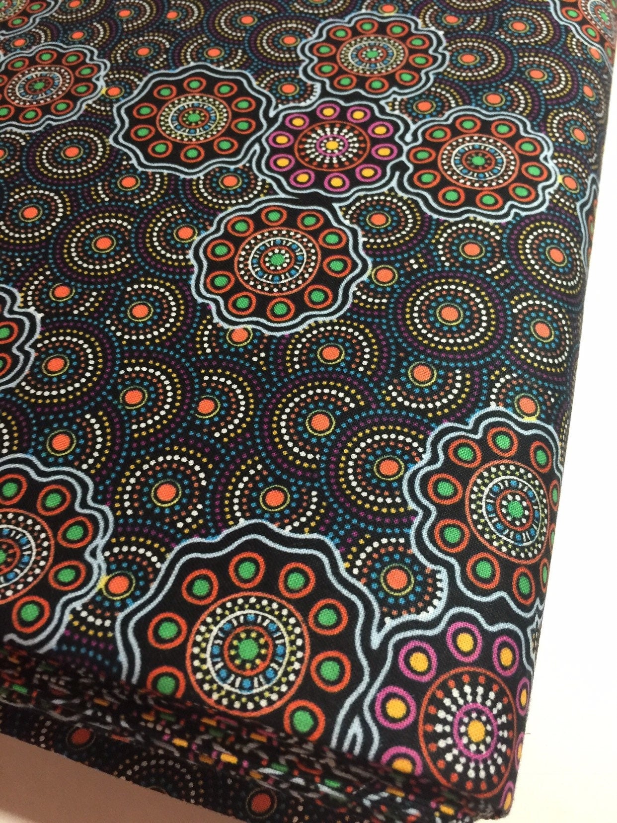 Australian Fabric - Ladies Collecting Wild Fruit in Blue by JOCELYN BIRD - 100% Quality Cotton M&S Textiles by 1/2 Yd and Yardage