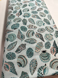 Tropical Fabric - Sea Shell Botanical by Figo - 90242-60 Scallop Hawaiian Island California Beach - 100% Quality Cotton Yard