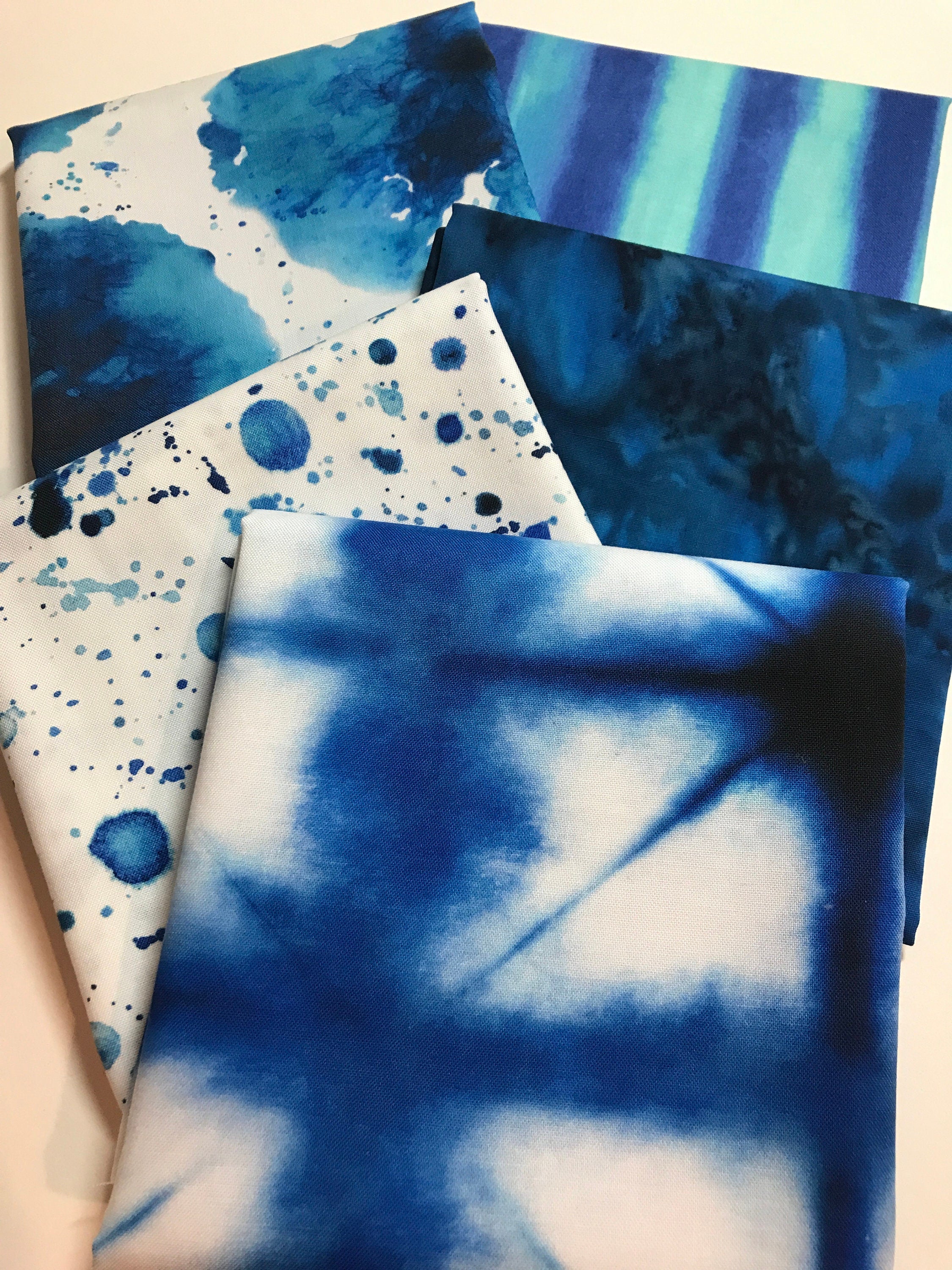 Summer Splash - 100% Cotton - Half Yard and Fat Quarter 5 Piece Bundles