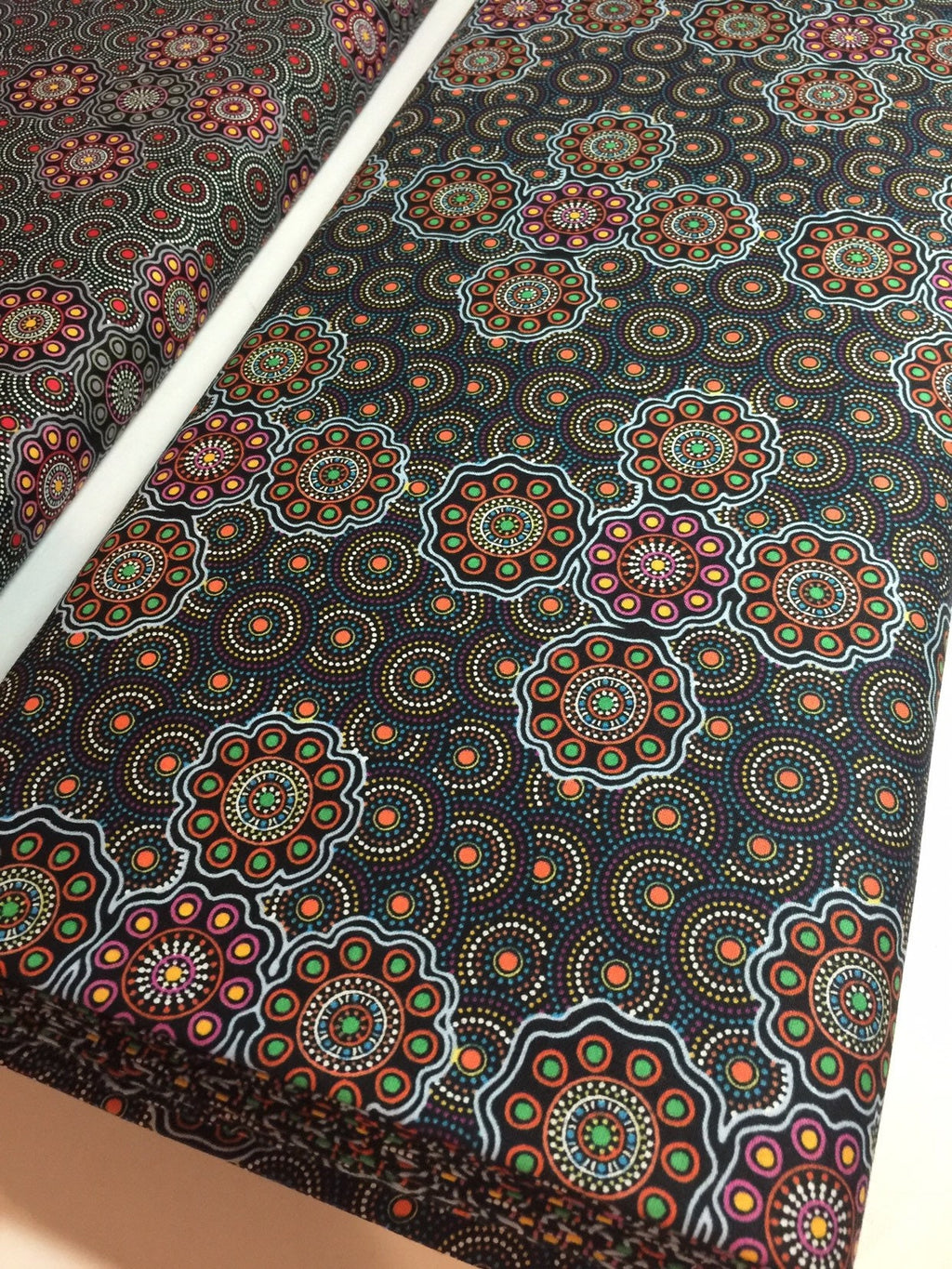 Australian Fabric - Ladies Collecting Wild Fruit in Blue by JOCELYN BIRD - 100% Quality Cotton M&S Textiles by 1/2 Yd and Yardage