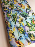 Sea Turtle Fabric - Ocean Turtles - The Reef -TURTLES in Light Blue by Oasis - Beach OA593852 -100% Quality Cotton - Yards and Yardage