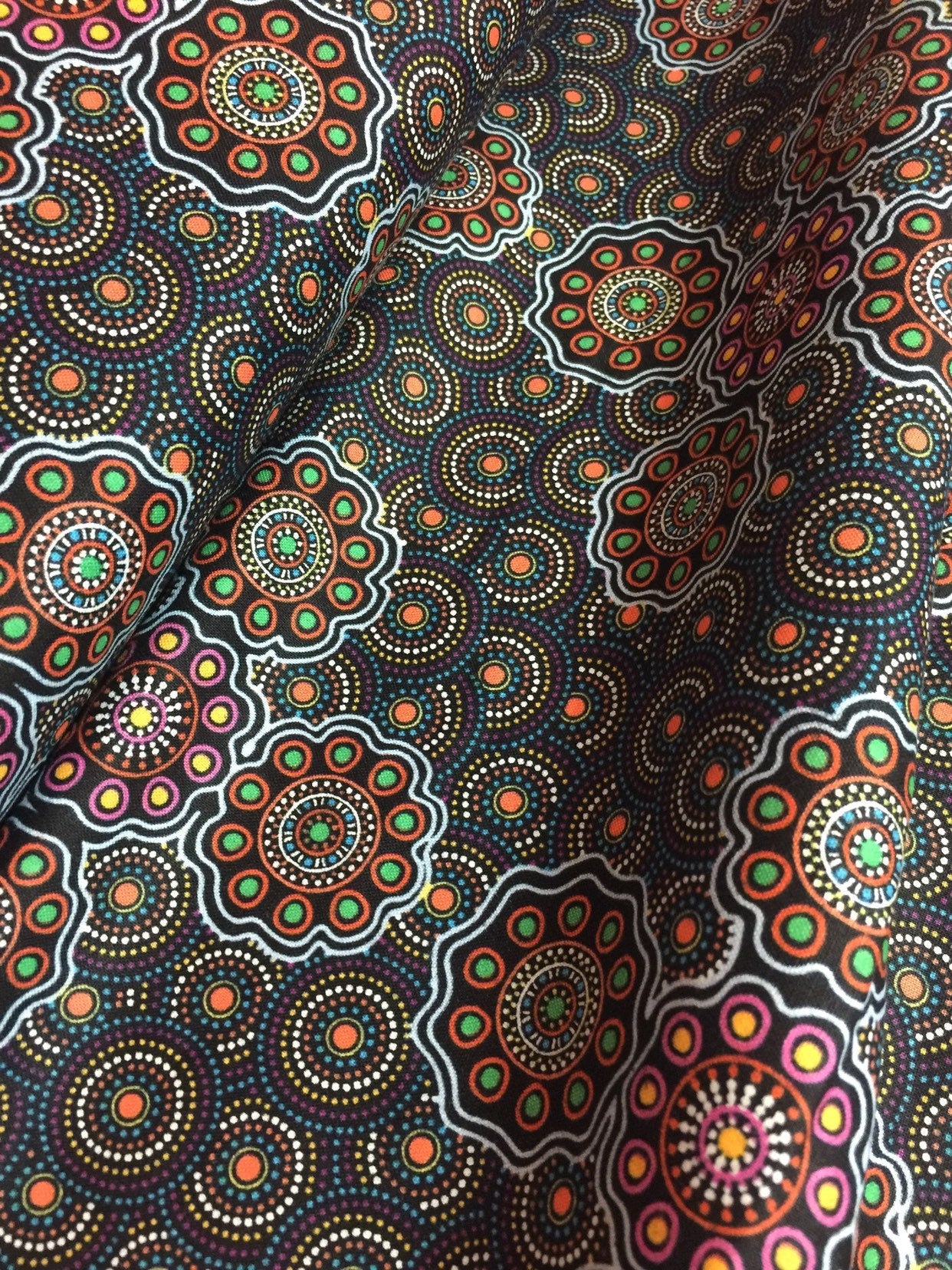 Australian Fabric - Ladies Collecting Wild Fruit in Blue by JOCELYN BIRD - 100% Quality Cotton M&S Textiles by 1/2 Yd and Yardage