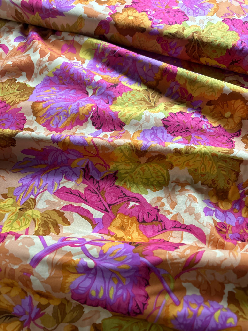 Kaffe Fassett Collective Fabric -  Flower Grandiose PWPJ013.OCHRE - 100% Quality Cotton by Yd and YARDAGE