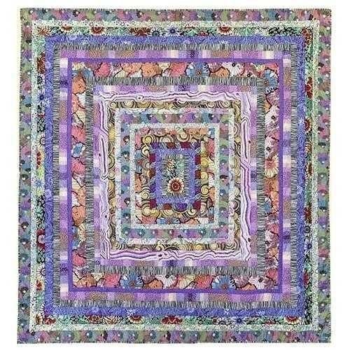 Kaffe Fassett Fabric - Quilt Kit Kaffe Fassett Stone Log Cabin 78"x82" - 100% Cotton Rare OOP