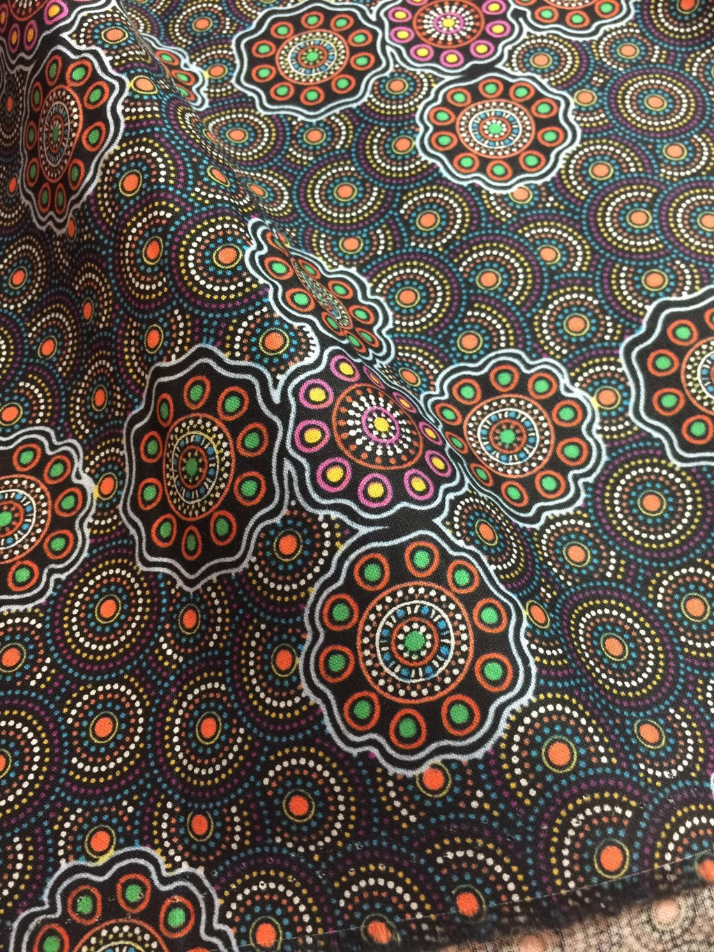 Australian Fabric - Ladies Collecting Wild Fruit in Blue by JOCELYN BIRD - 100% Quality Cotton M&S Textiles by 1/2 Yd and Yardage