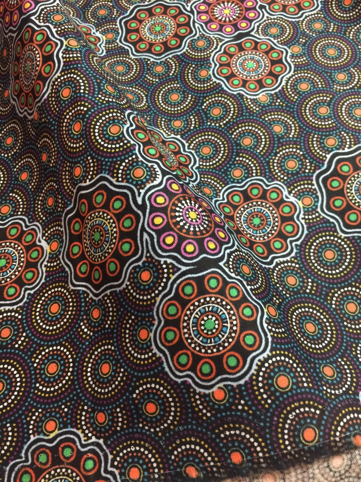 Australian Fabric - Ladies Collecting Wild Fruit in Blue by JOCELYN BIRD - 100% Quality Cotton M&S Textiles by 1/2 Yd and Yardage