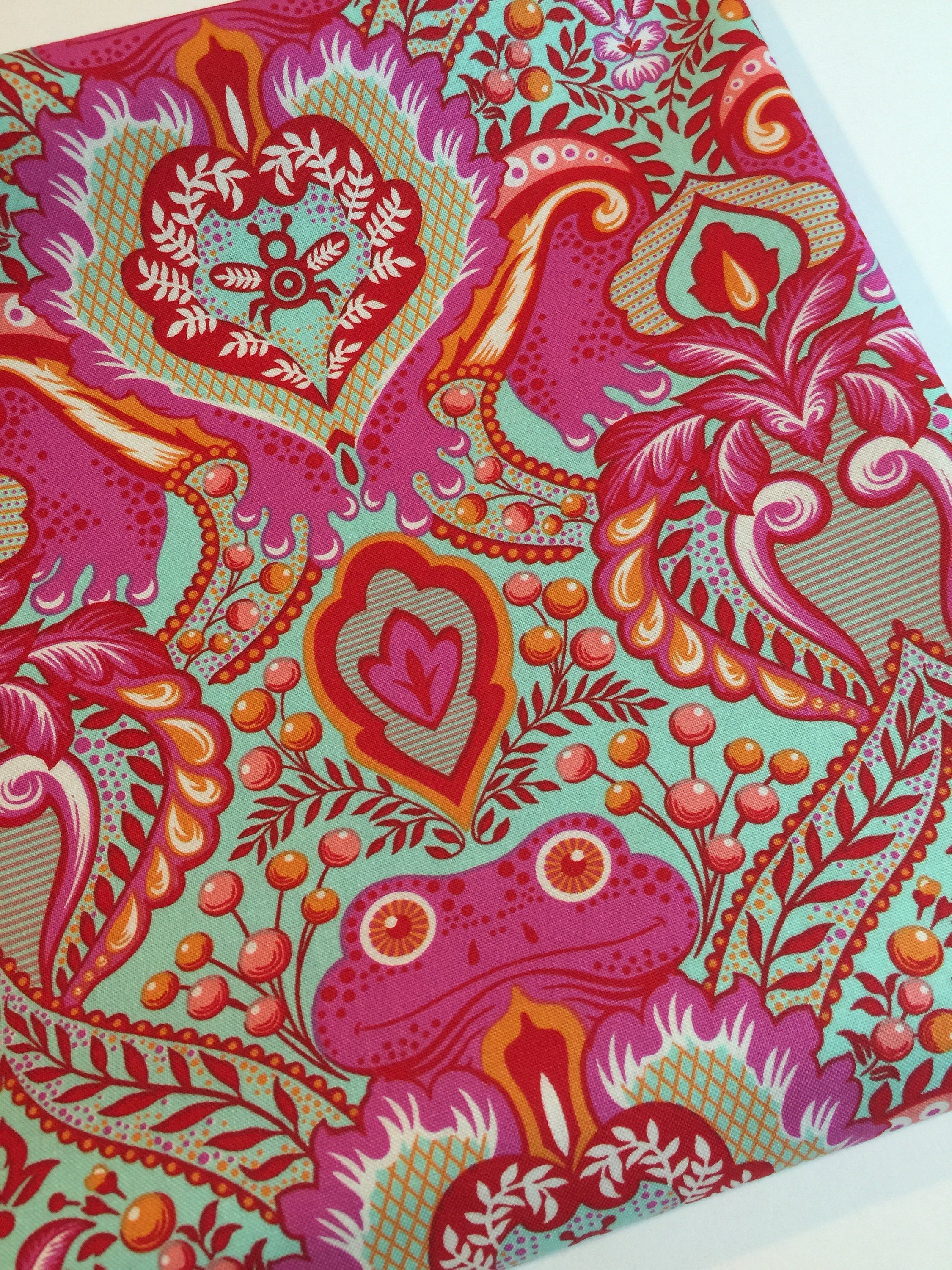 ula Pink Fabric All Stars-Frog Prince in Peony ALL STARS 25th Collection for FreeSpirit - 100% Quality Cotton By the Half Yard