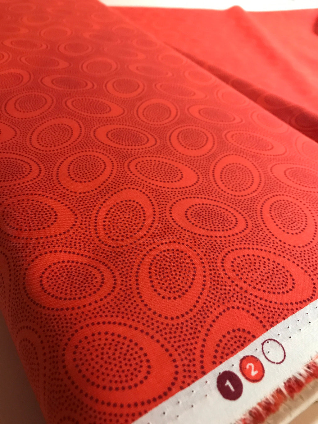 Kaffe Fassett Fabric - Aboriginal Dot in Pumpkin GP71.PUMPKIN - FreeSpirit - 100% High Quality Cotton by Yd and YARDAGE