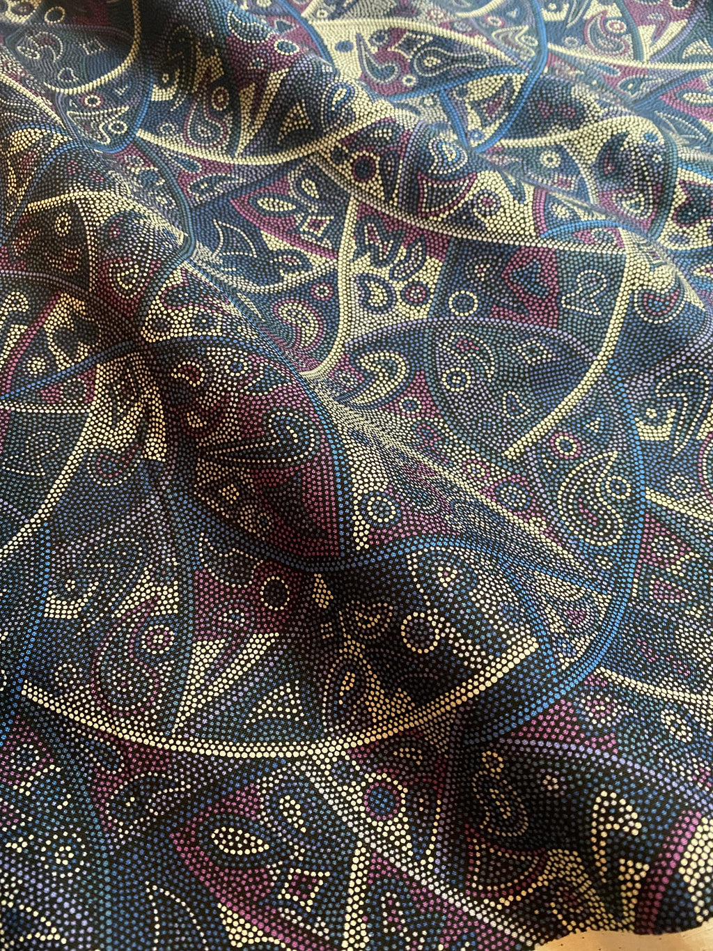 Australian Fabric - Looking Around in Purple by Greg Matthews - Aboriginal  - 100% Quality Cotton by M&S Textiles by Yard and Yardage