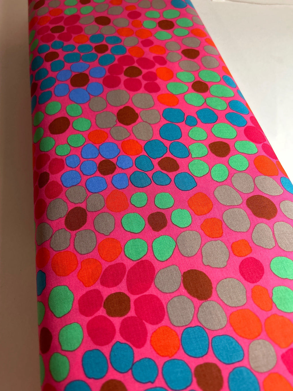 Kaffe Fassett Fabric-Flower Dot in Pink PWBM077.PINK Collective February 2022 by FreeSpirit - 100%  Quality Cotton by Yard and Yardage