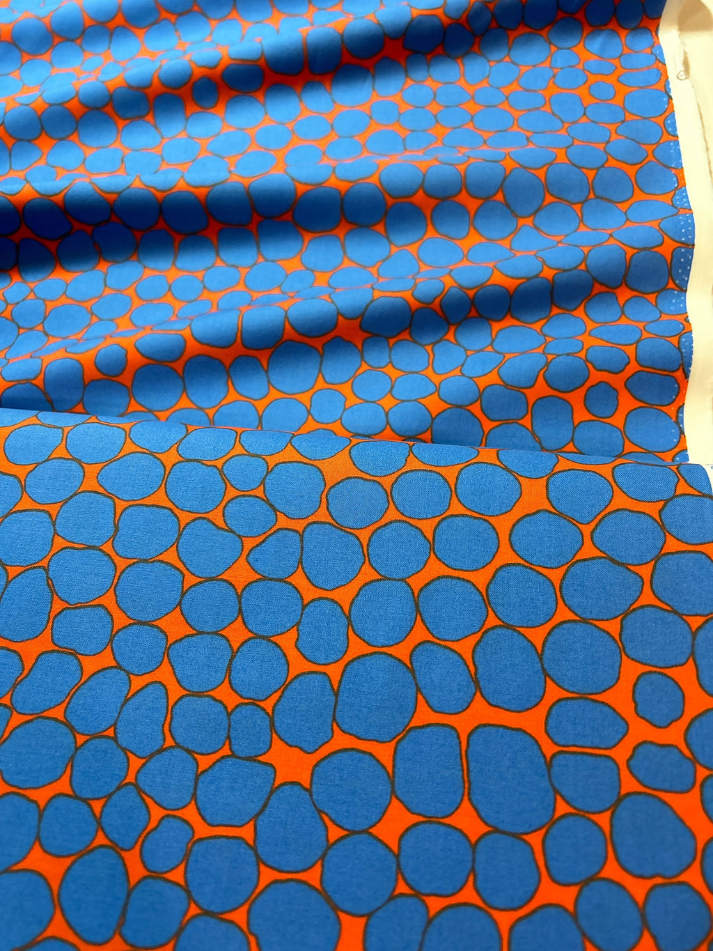 Kaffe Fassett Jumble Fabric – Royal Blue, 100% Cotton by the Yard