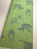 Tula Pink Fabric DAYDREAMER PWTP174 Lil Jaguars in Kiwi - FreeSpirit - 100% Premium Quality Cotton by 1/2 Yard and Yardage
