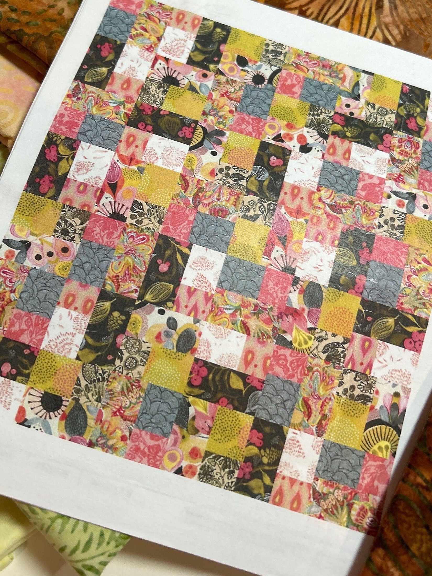 Batik Fabric - Bundle by Hoffman Fabrics Pattern 9-2023  - 100% Cotton Coordinated Yards 60”x70” NIGHTTIME PALMTREES with Free Pattern