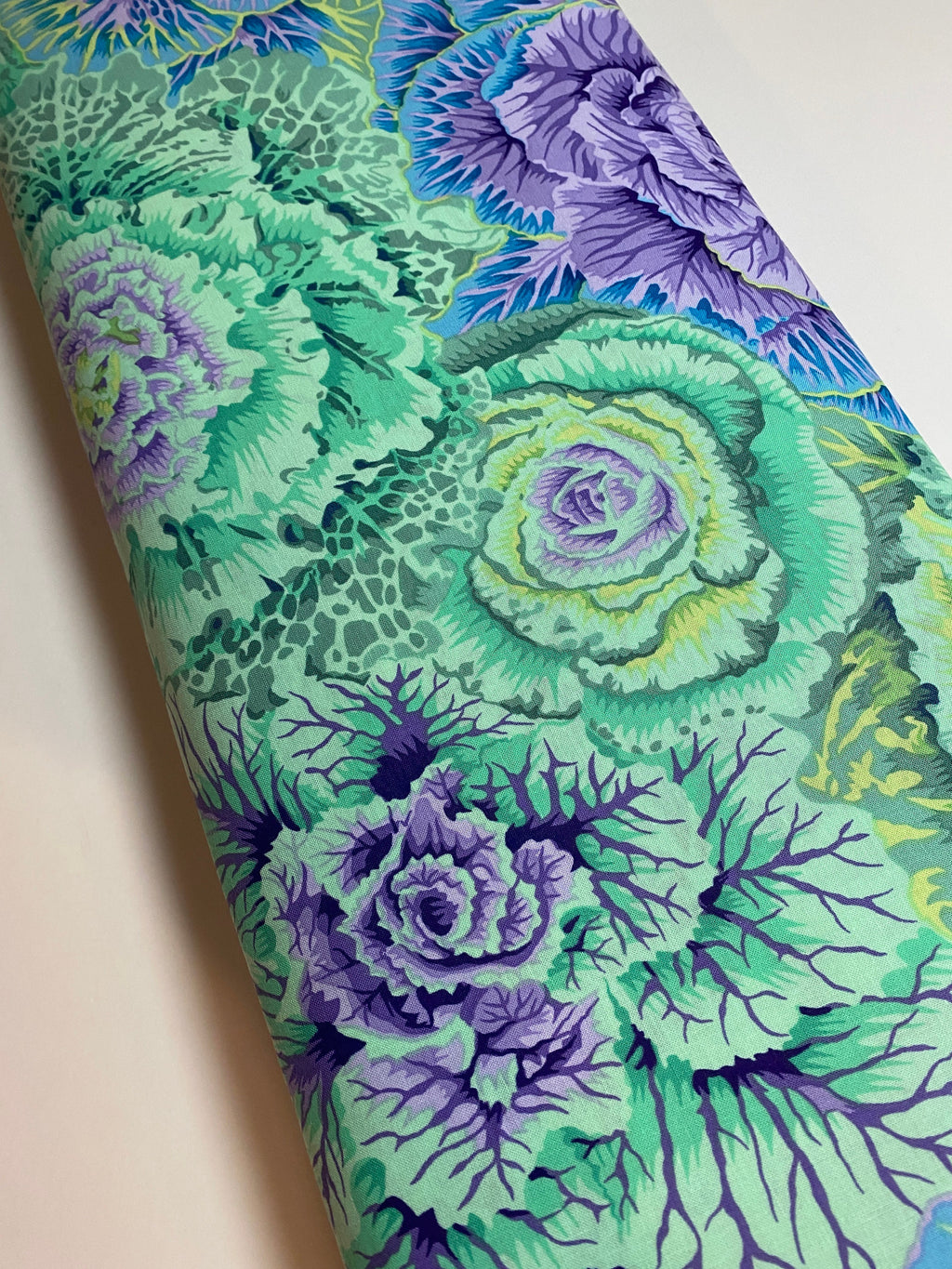 Kaffe Fassett Fabric - PWP J051  BRASSICA in GREEN - Collective is Phillip Jacobs-  - 100% Quality Cotton - Fat 1/4, 1/2 Yard, Yard and Yardage