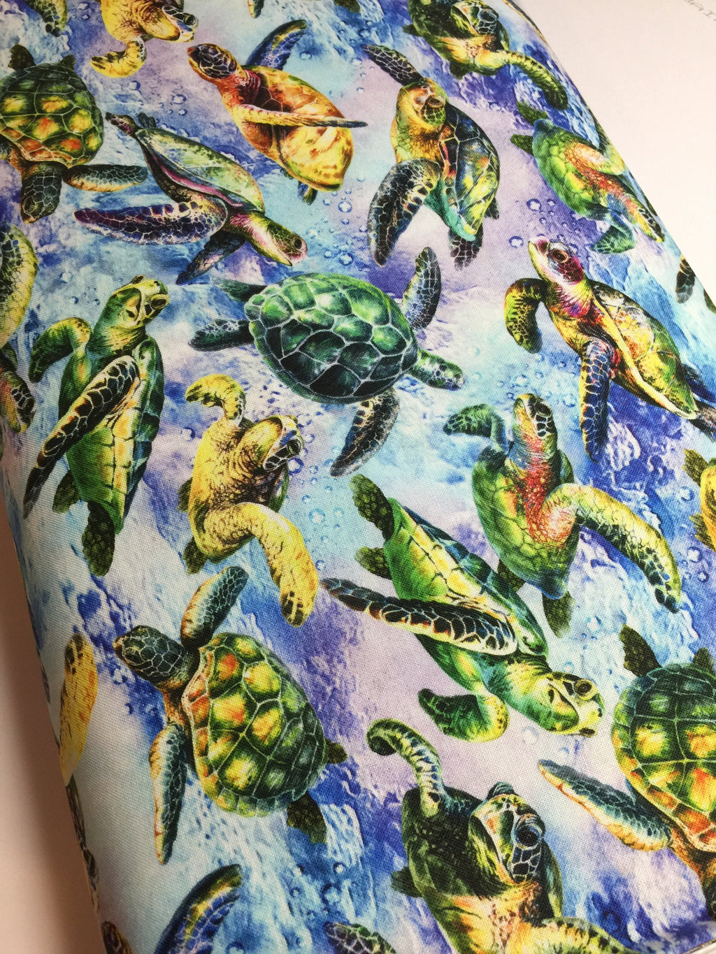 Sea Turtle Fabric - Ocean Turtles - The Reef -TURTLES in Light Blue by Oasis - Beach OA593852 -100% Quality Cotton - Yards and Yardage