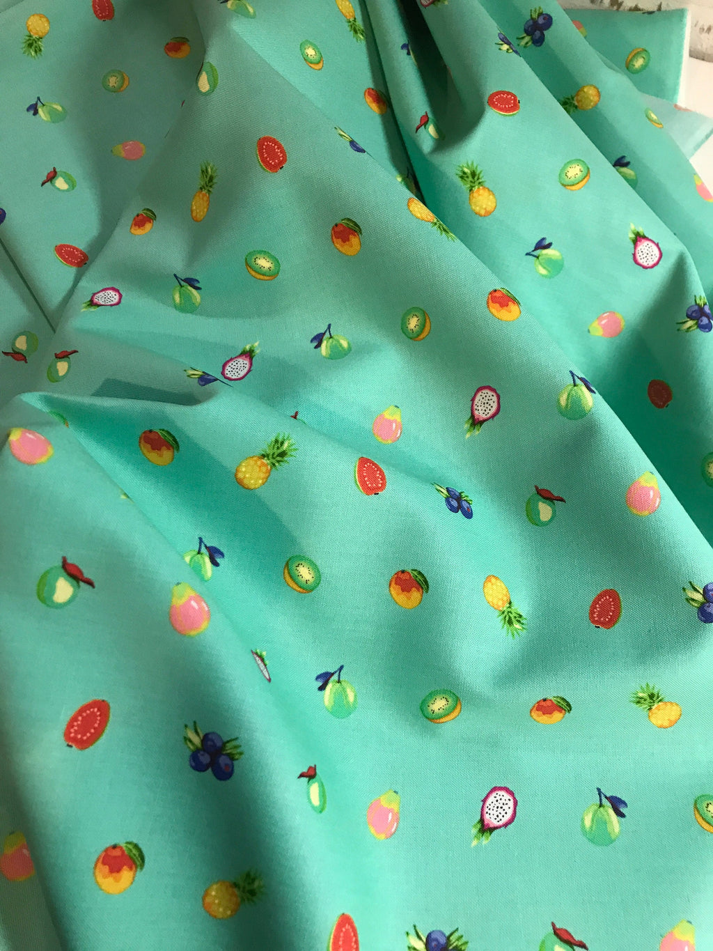 Tula Pink Fabric  DAYDREAMER PWTP175 Forbidden Fruit Snacks in Mojito - FreeSpirit - 100% Quality Cotton by 1/2 Yd and Yardage