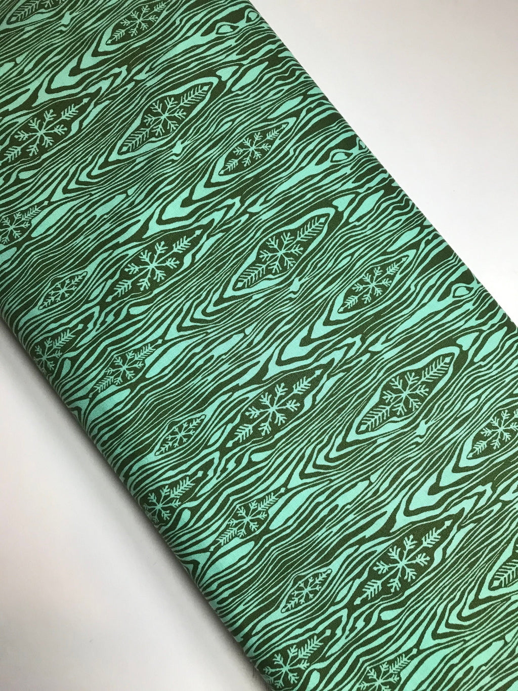 Tula Pink Fabric Holiday Homies Christmas - Rare and Out of Print  - Yule Log  PWTP109 Pine 100% Cotton By the Yard and Yardage