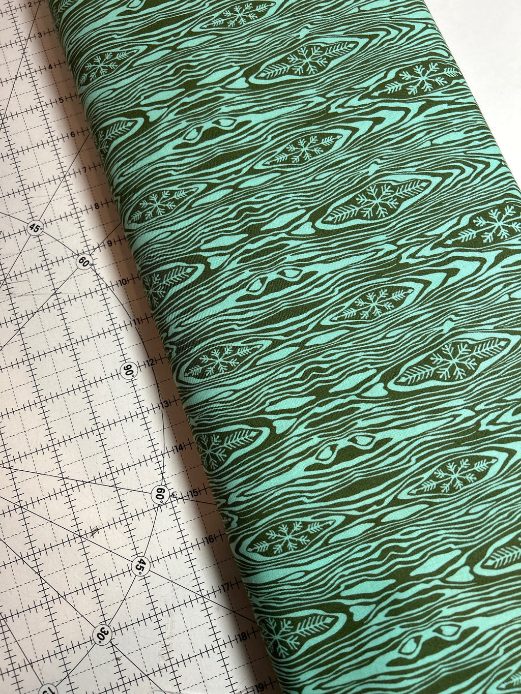 Tula Pink Fabric Holiday Homies Christmas - Rare and Out of Print  - Yule Log  PWTP109 Pine 100% Cotton By the Yard and Yardage