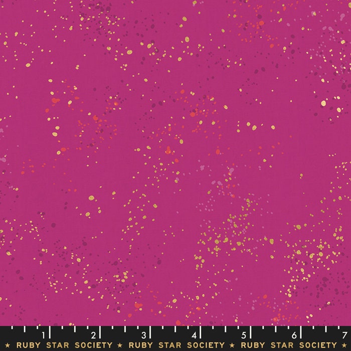 Ruby Star Fabric by Moda - Speckled in Metallic Berry RS5027 color 62M by Rashida Coleman Hale