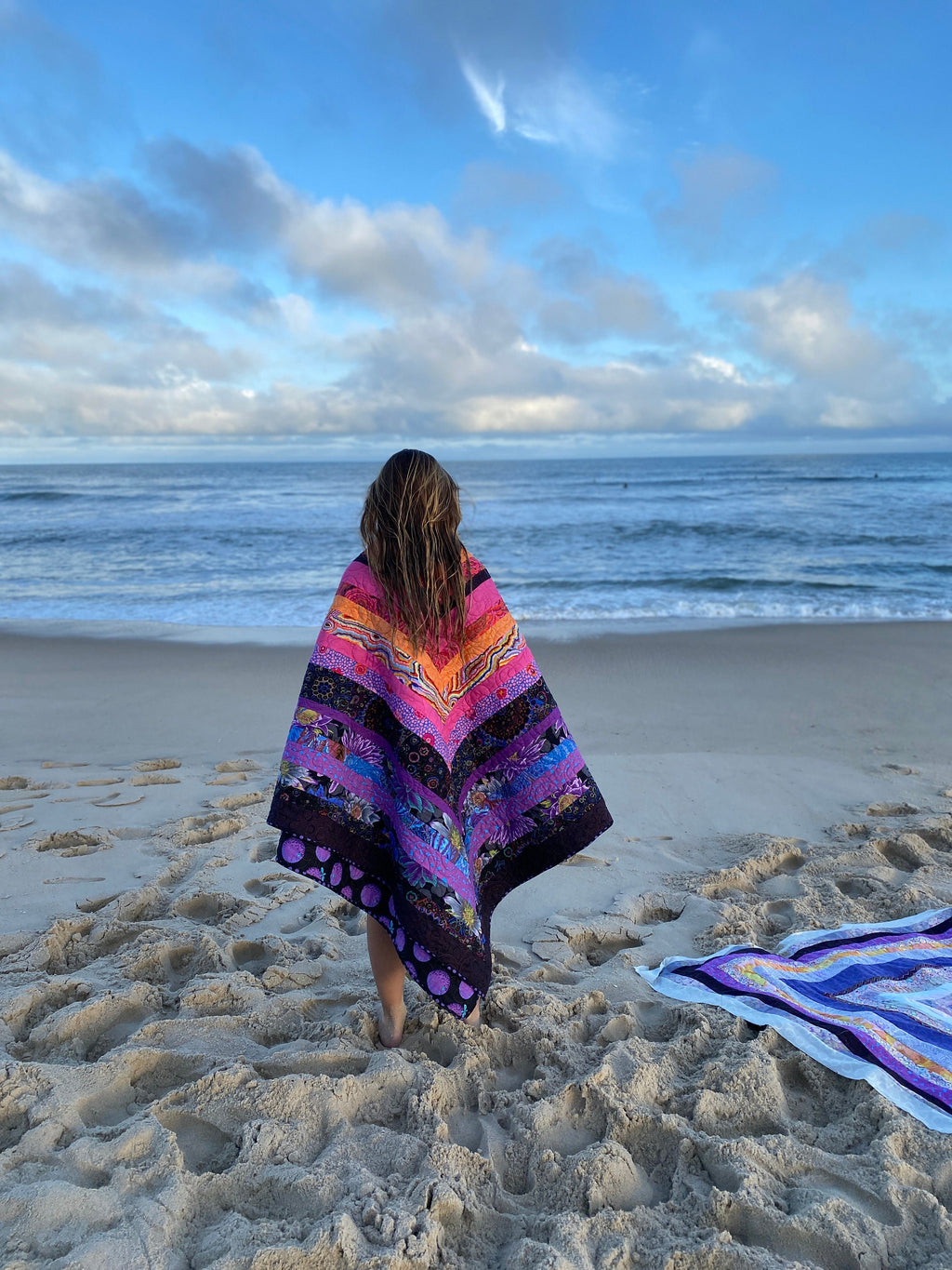 New! Kaffe Fabric - Quilt Kit - Kaffe Fassett - Hawaiian Sunset Quilt Kit™  - Log Cabin 78"x82" Beach - 100% Cotton Kit
