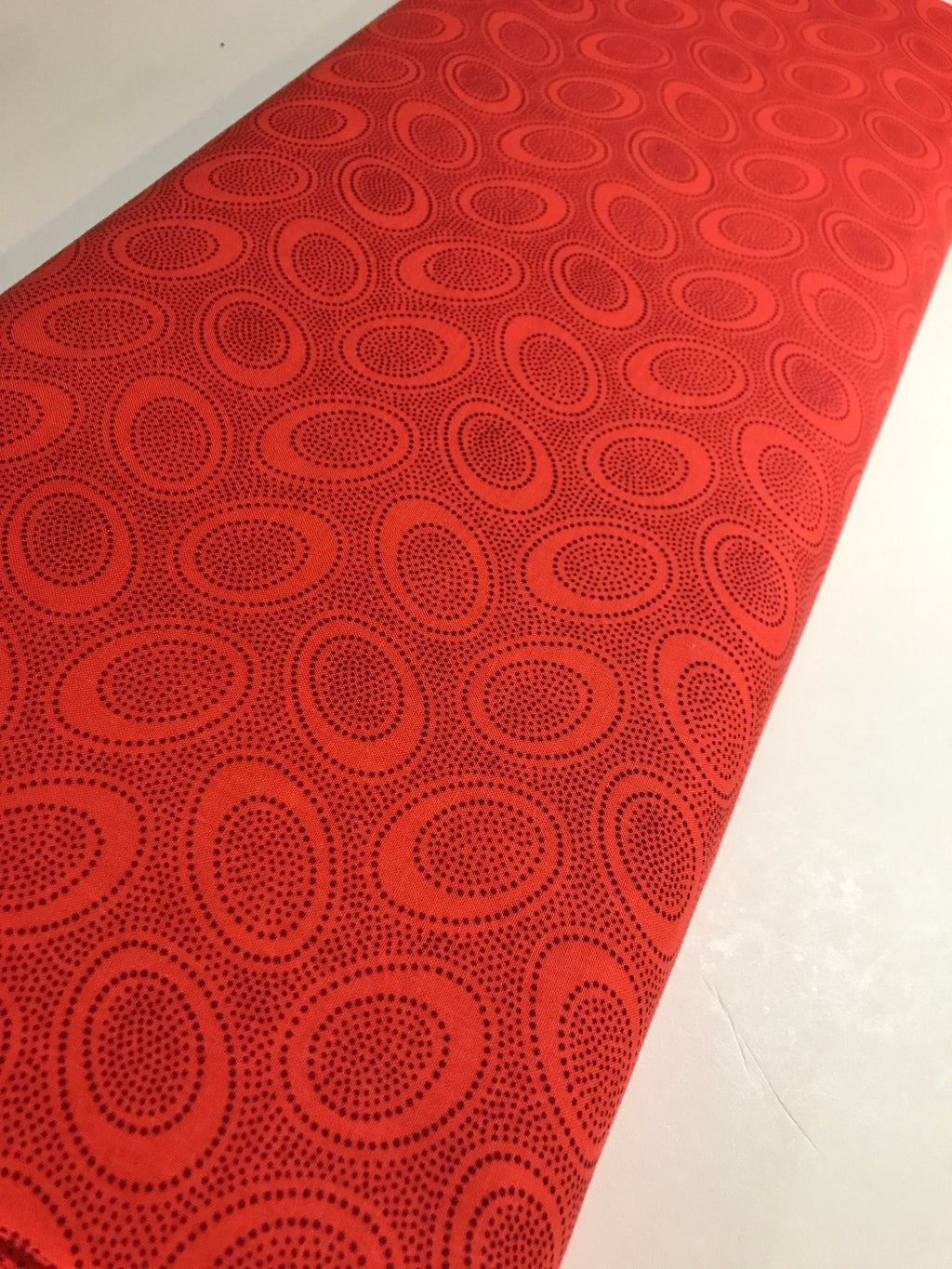 Kaffe Fassett Fabric - Aboriginal Dot in Pumpkin GP71.PUMPKIN - FreeSpirit - 100% High Quality Cotton by Yd and YARDAGE