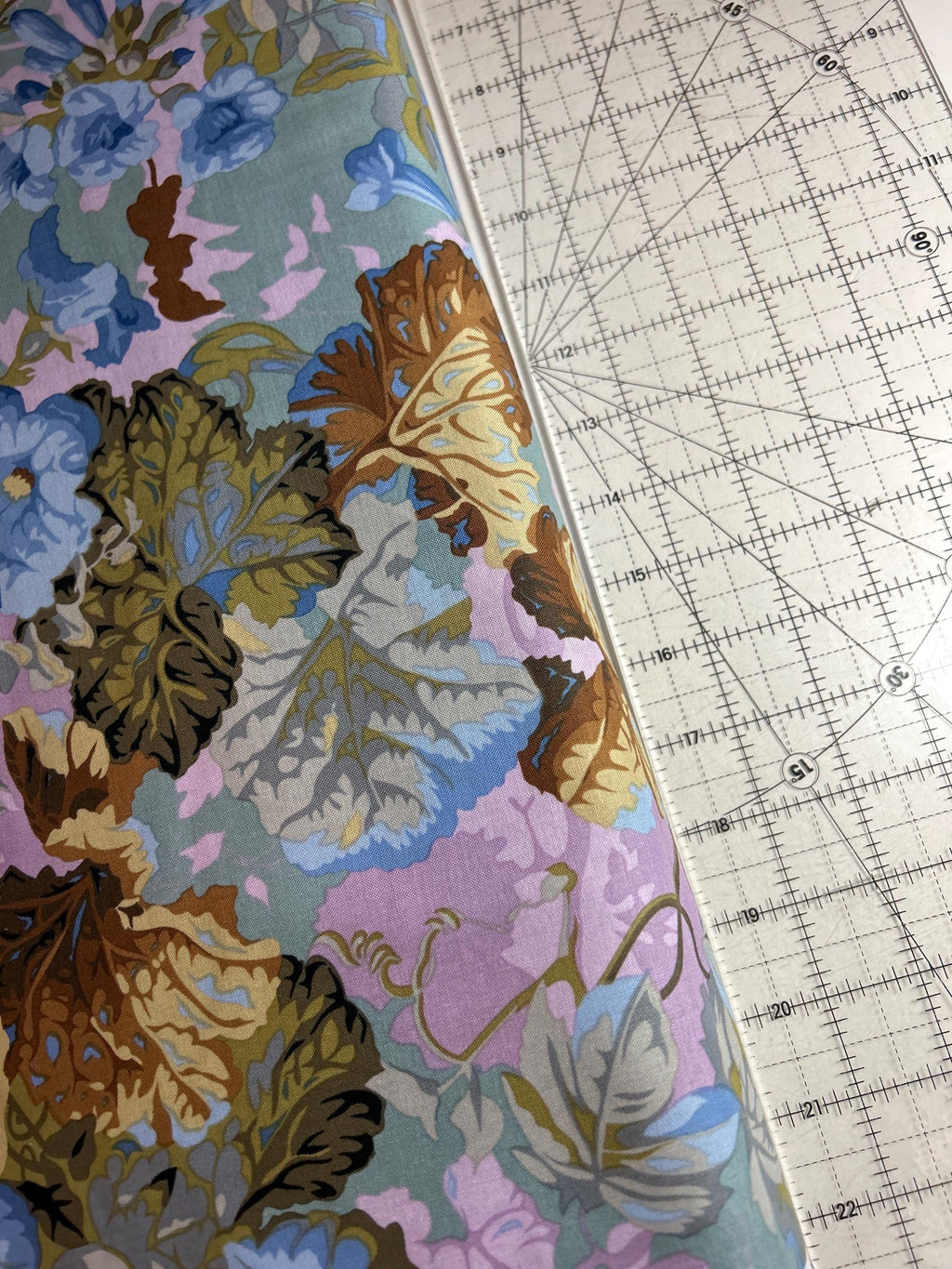Kaffe Fassett Collective Fabric -  Flower Grandiose PWPJ013.TAUPE -  100 % Quality Cotton by 1/2 Yd and YARDAGE