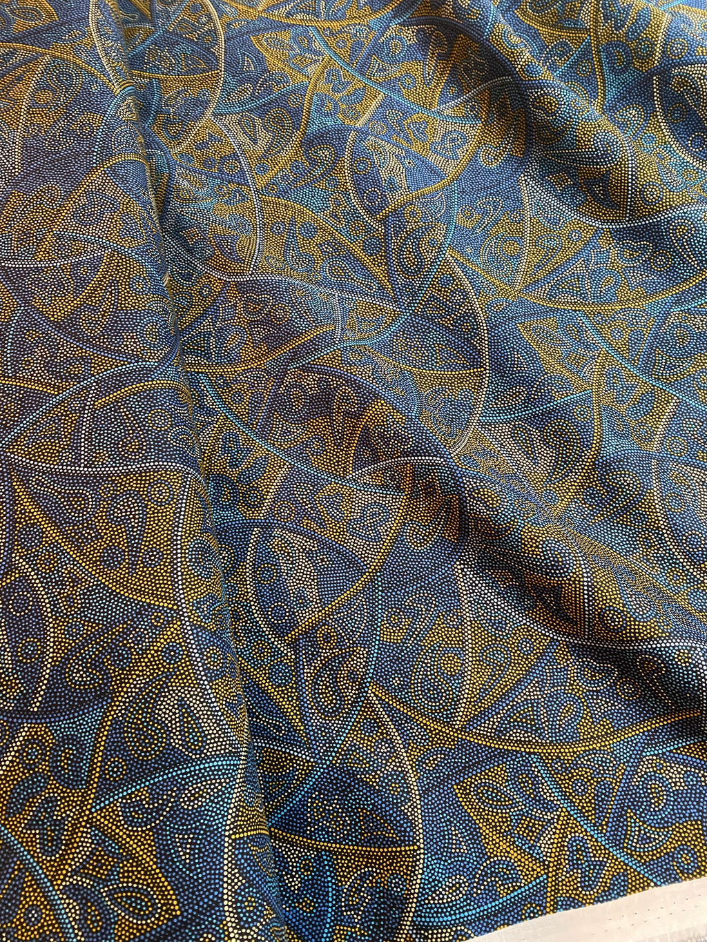 Australian Fabric - Looking Around in Purple by Greg Matthews - Aboriginal  - 100% Quality Cotton by M&S Textiles by Yard and Yardage