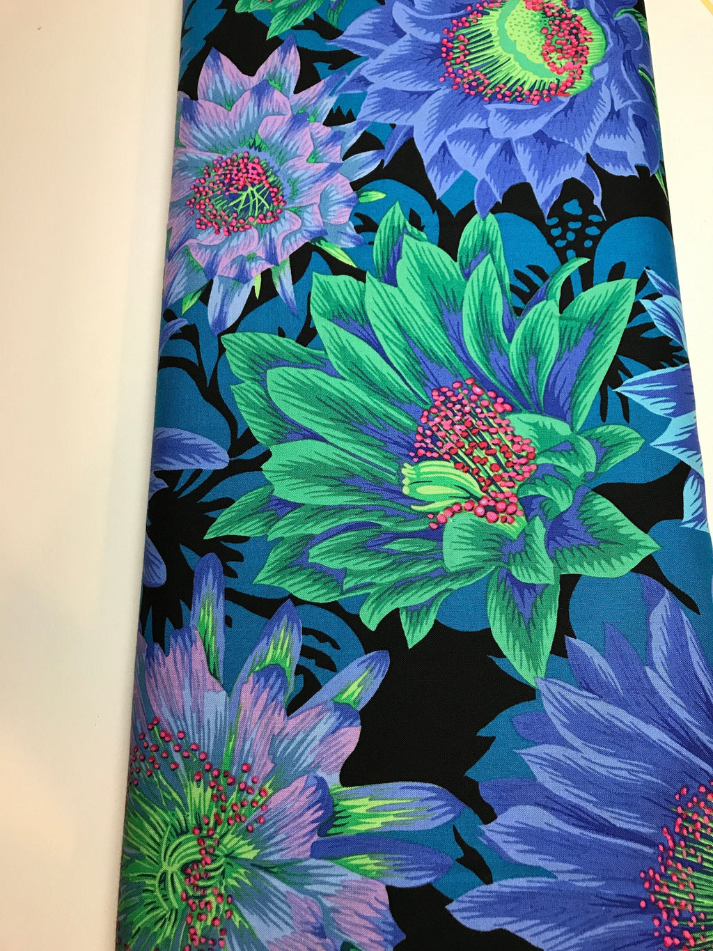 Kaffe Fassett Fabric- Cactus Flower PWPJ096.COOL Spring Collective 2021 by FreeSpirit - 100%  Quality Cotton - by Yd and YARDAGE