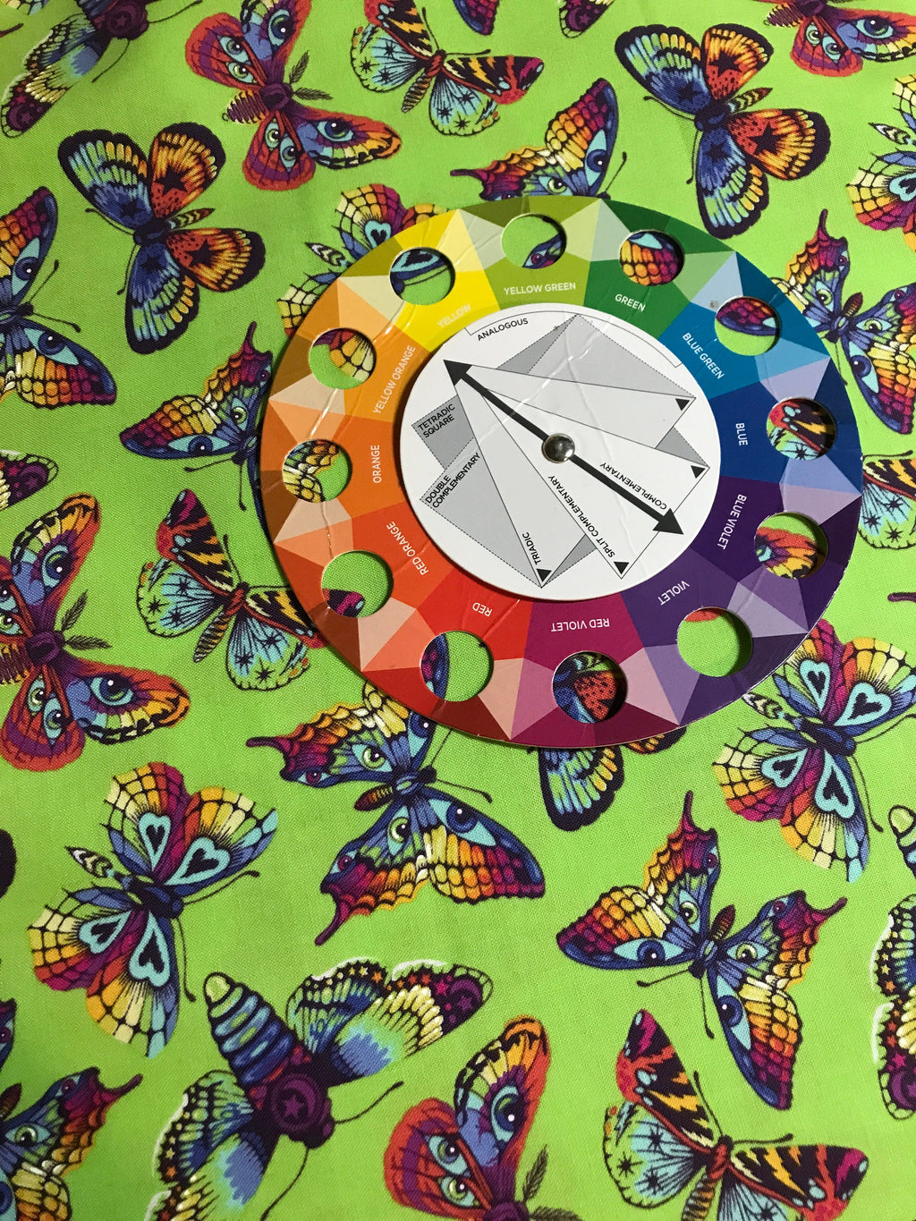 Tula Pink Fabric DAYDREAMER PWTP172 Butterfly Kisses in Avocado Tula Pink Fabric - FreeSpirit - 100% Quality Cotton by 1/2 Yard and Yardage