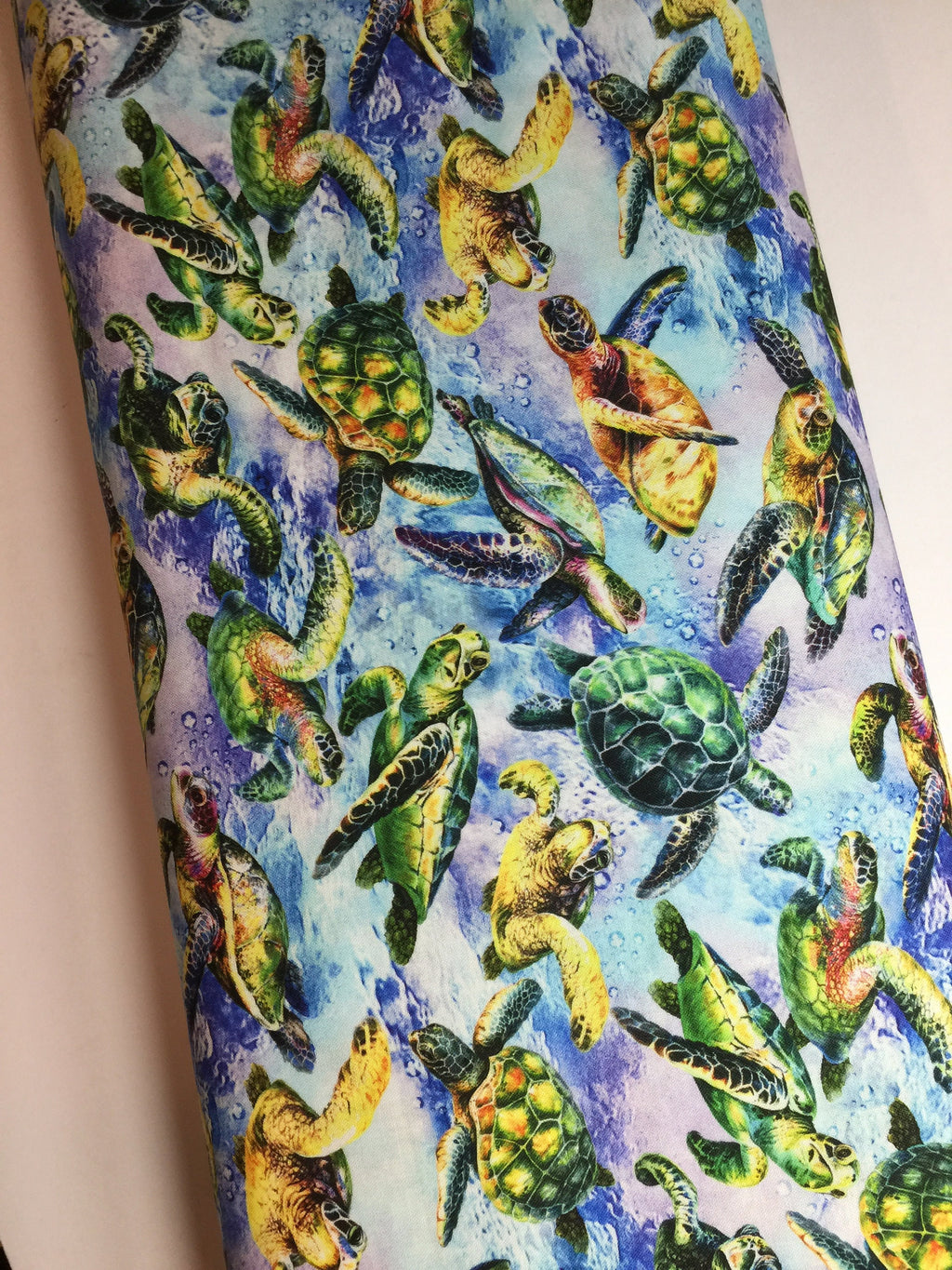 Sea Turtle Fabric - Ocean Turtles - The Reef -TURTLES in Light Blue by Oasis - Beach OA593852 -100% Quality Cotton - Yards and Yardage