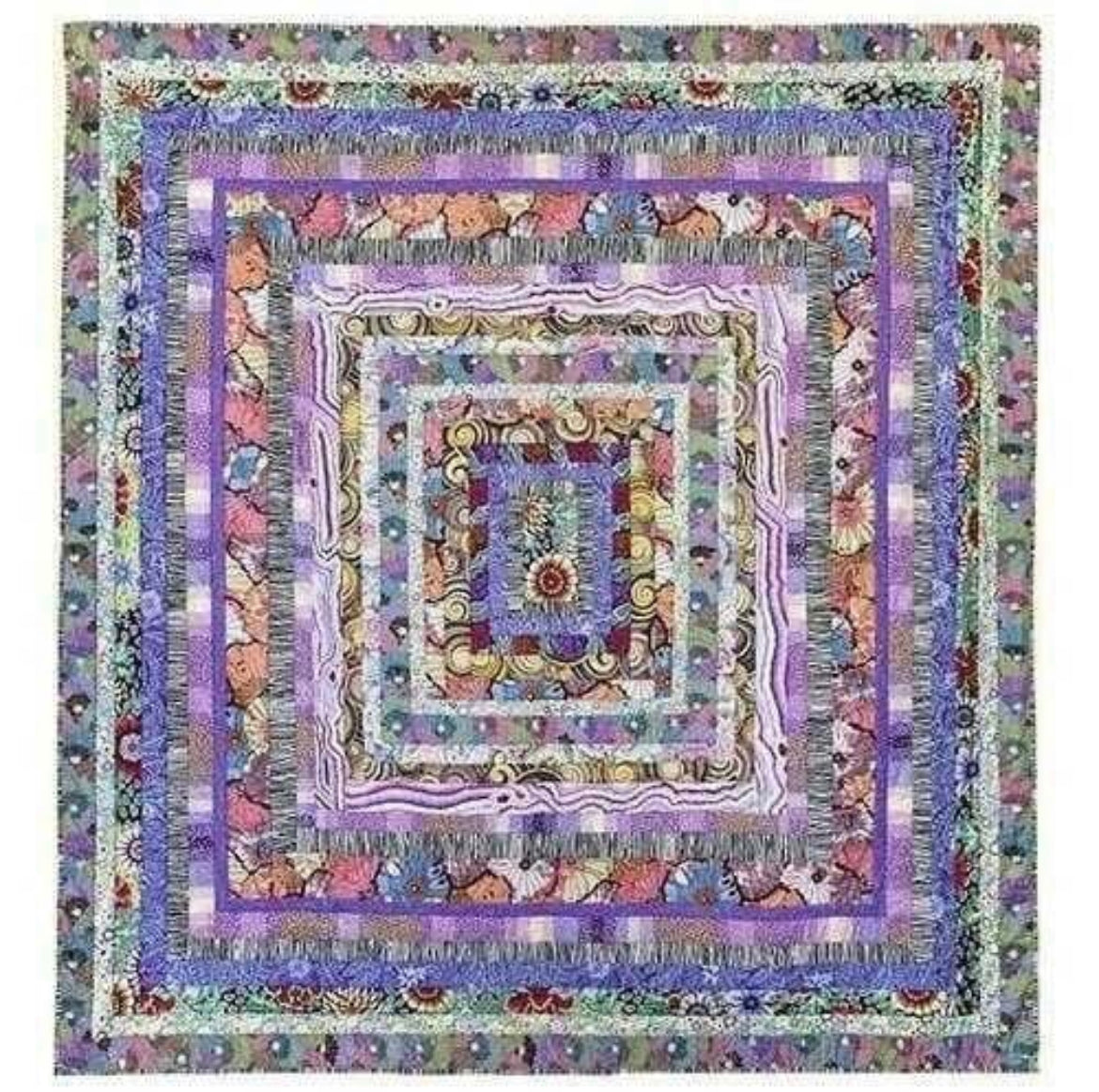 Kaffe Fabric - Quilt Kit Kaffe Fassett Stone Log Cabin 78"x82" - 100% Cotton