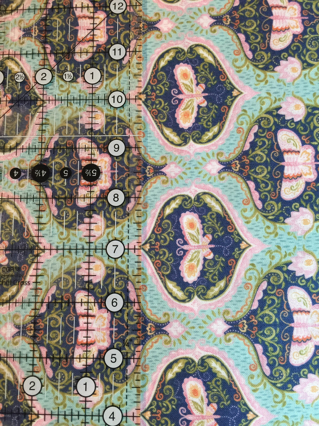 Moth Cameo Fabric Wings in Aqua - A Meadows Tale by Ana Davis-Blend Fabrics Moth Butterfly 113.114.03.2 Cameo F1004-100% Quality Cotton