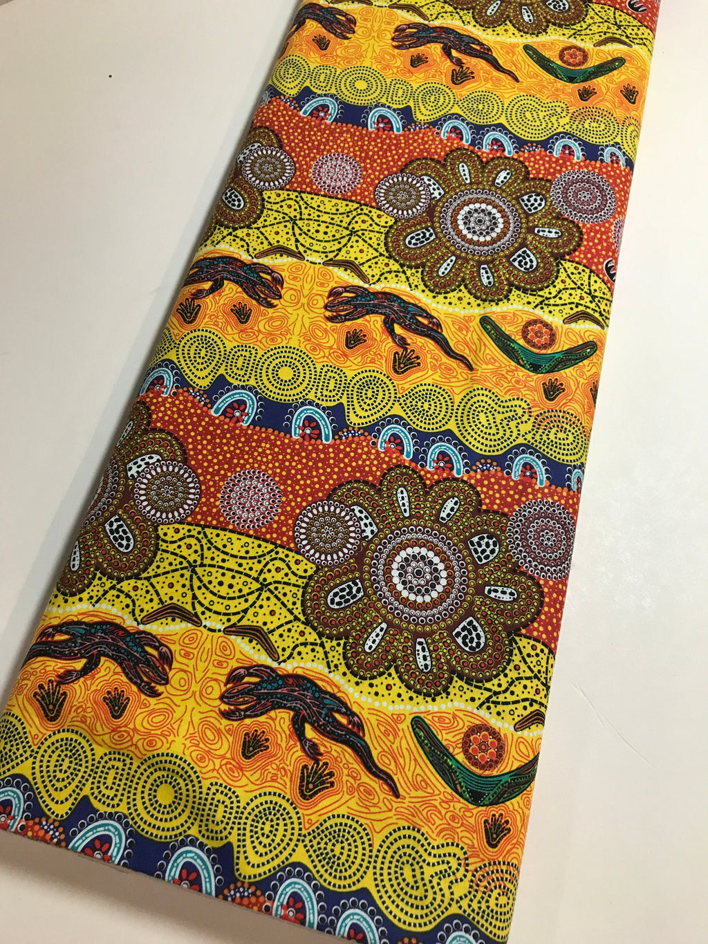Australian Fabric - Home Country Gold - Tamara Murray May - 100% Cotton M&S Textiles by 1/2 YD and Yardage
