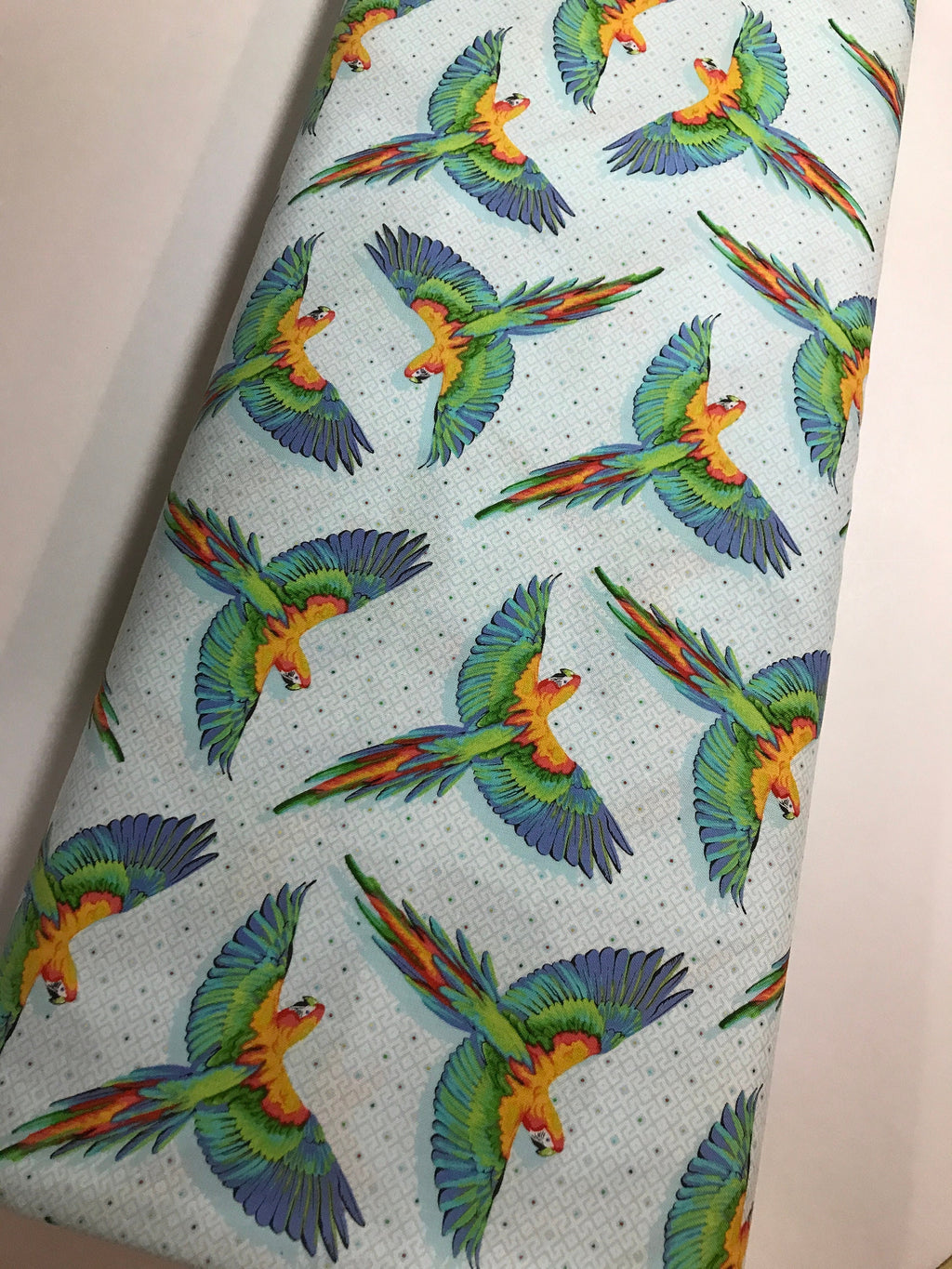 Tula Pink Fabric DAYDREAMER PWTP170 Macaw Ya Later in Cloud Tula Pink Fabric - FreeSpirit - 100% Quality Cotton by 1/2 Yd and Yardage