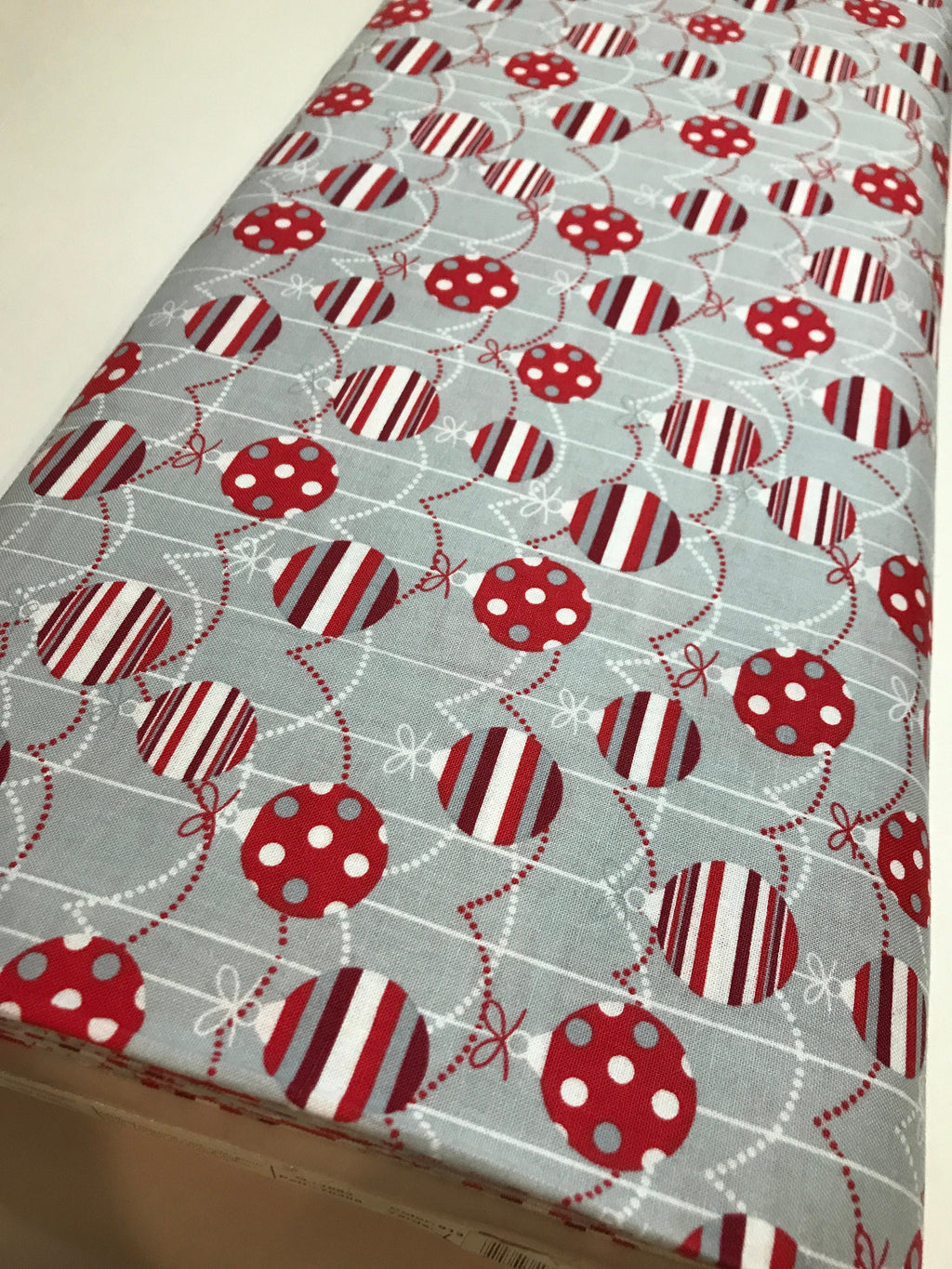 Christmas Holiday Fabric Ornaments In Color 913 - by the 1/4 Yd and Yardage