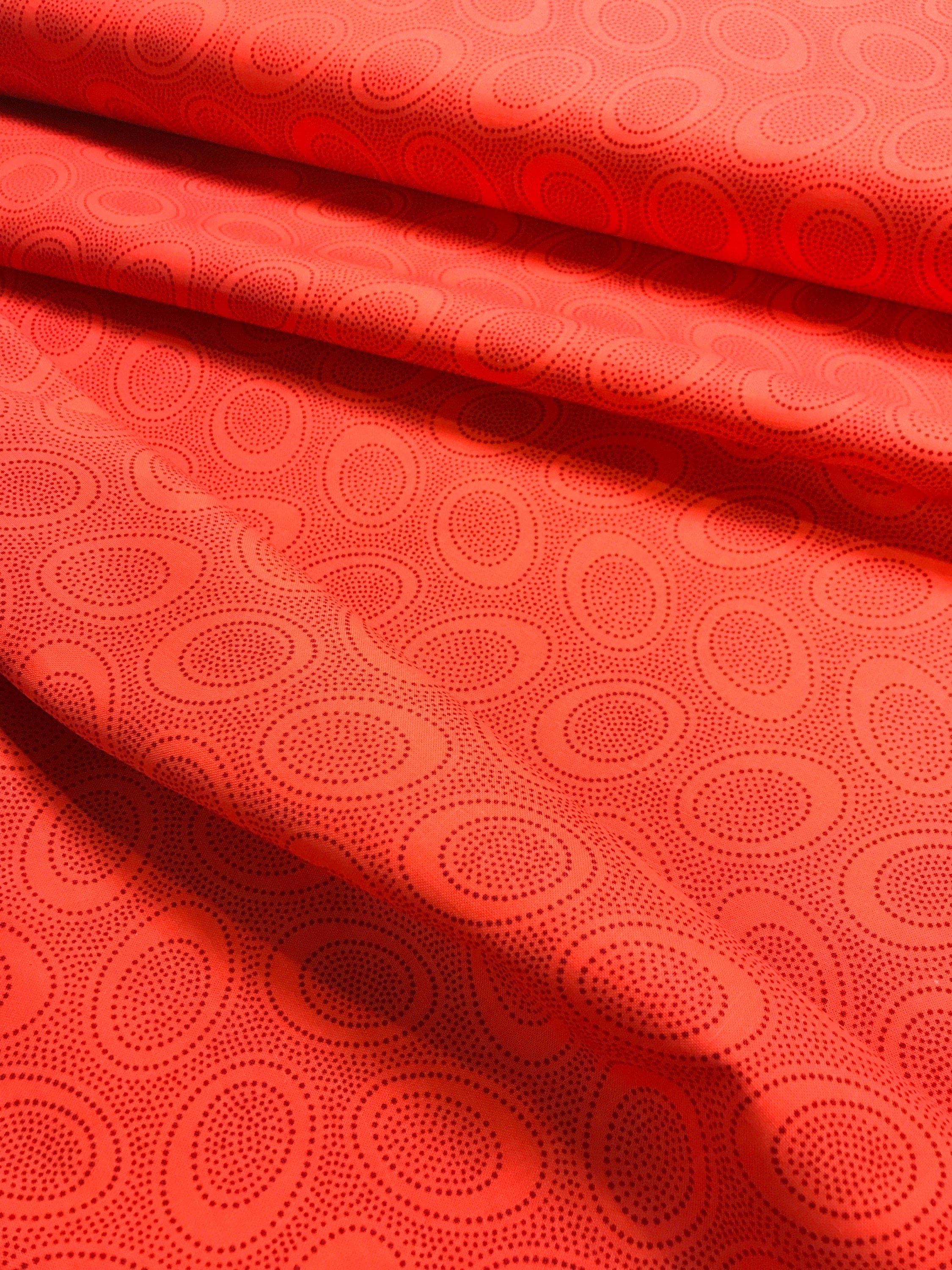 Kaffe Fassett Fabric - Aboriginal Dot in Pumpkin GP71.PUMPKIN - FreeSpirit - 100% High Quality Cotton by Yd and YARDAGE