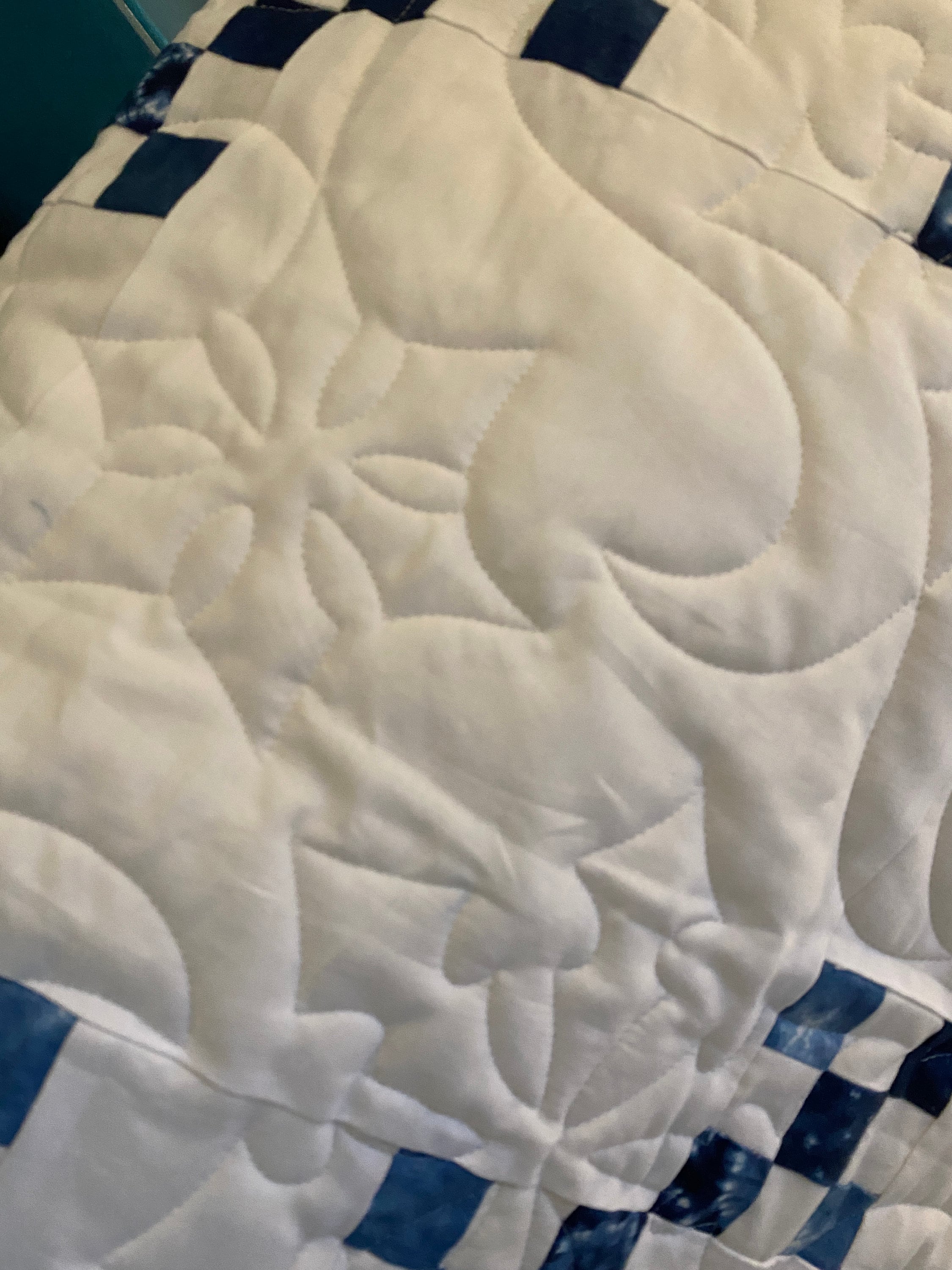 New! Shibori Irish Chain Heirloom Quilt  - Classic Quilt FINISHED -Fabric by Debbie Maddy Moda Fabrics - 87”x78” Quilt