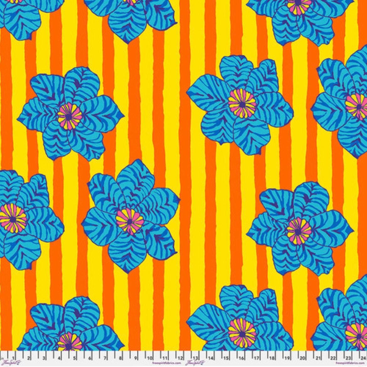 Kaffe Fassett Collective Fabric -  Zebra Lily PWBM091 ORANGE-  100 % Quality Cotton by 1/4 Yd and YARDAGE