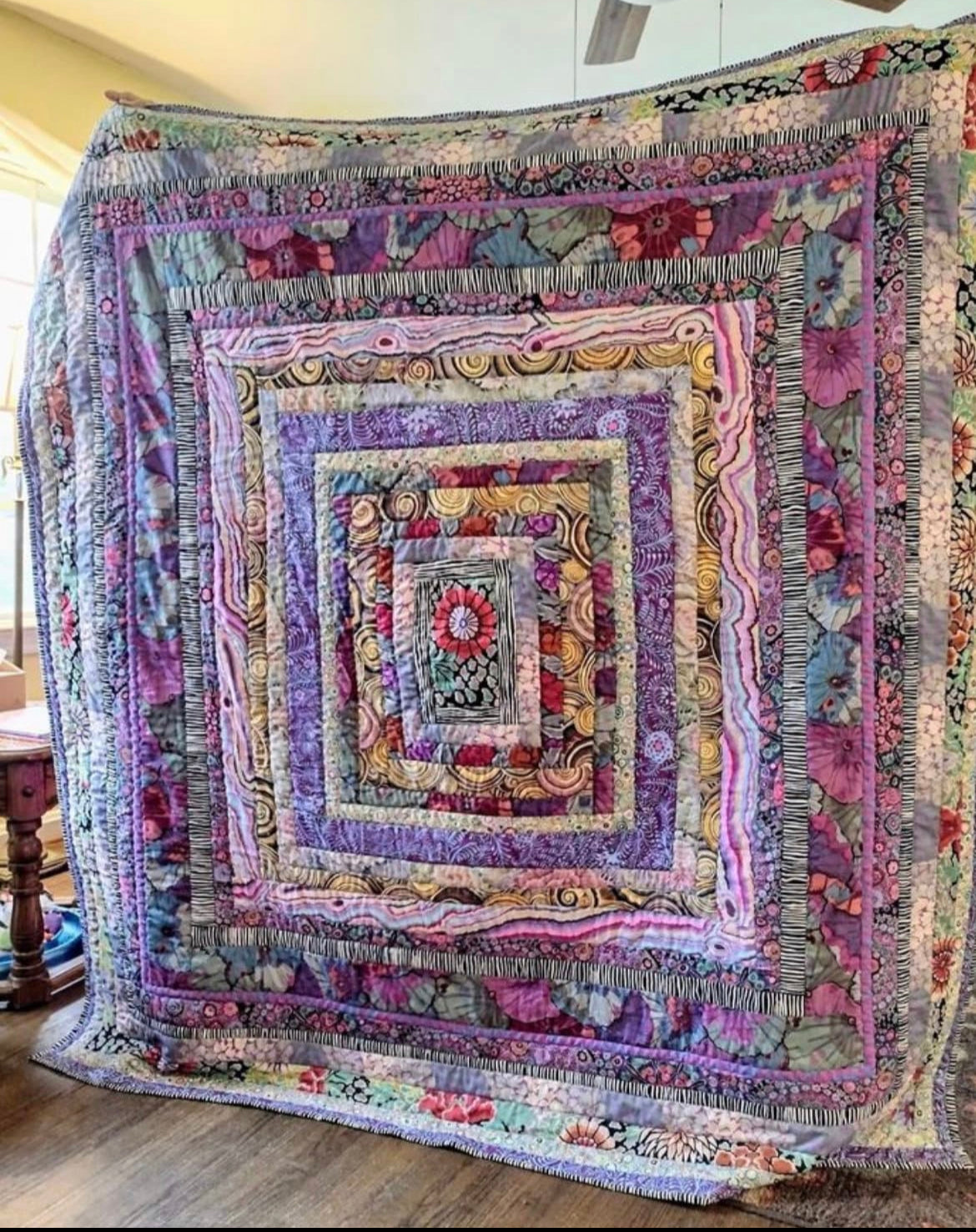 Kaffe Fabric - Quilt Kit Kaffe Fassett Stone Log Cabin 78"x82" - 100% Cotton