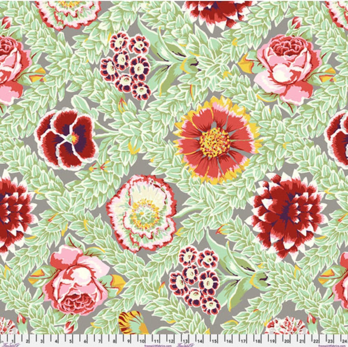 Kaffe Fassett Collective Fabric -  Flower Lattice PWGP011 LEAFY -  100 % Quality Cotton by 1/4 Yd and YARDAGE