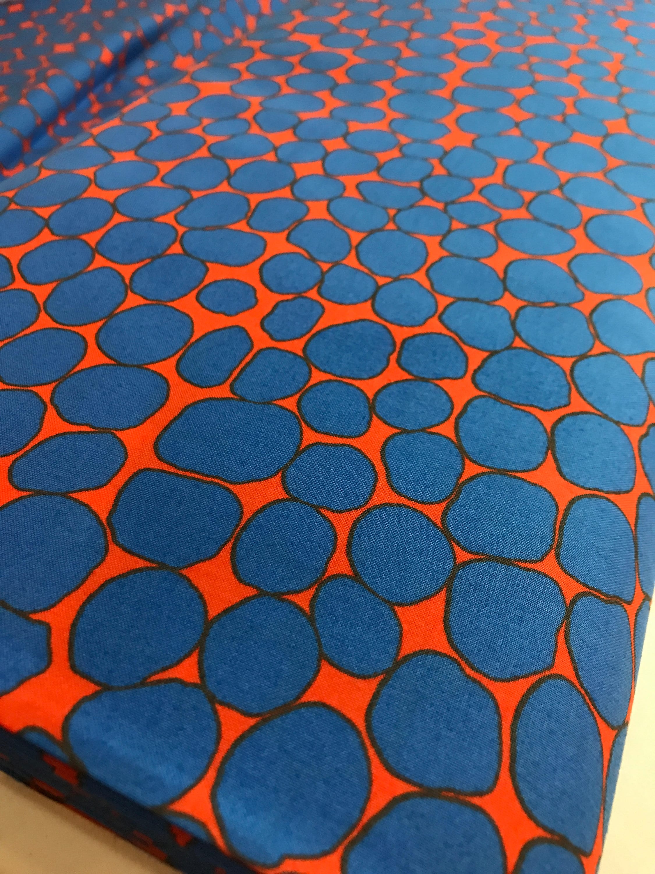 Kaffe Fassett Jumble Fabric – Royal Blue, 100% Cotton by the Yard
