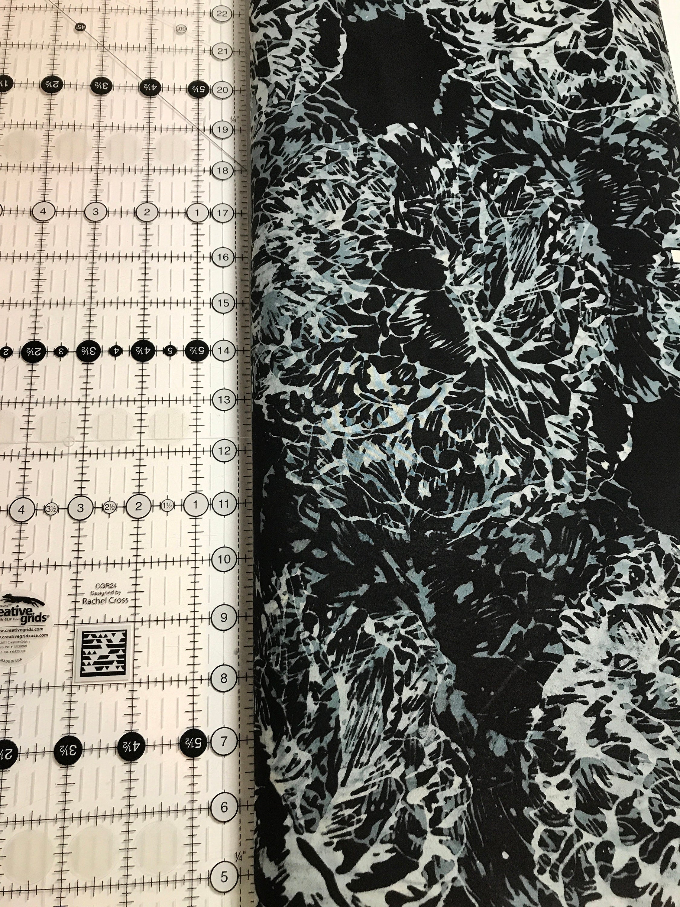 Batik Fabric -Hoffman Fabrics Onyx in Color 213 - 100% Cottob by 1/2 Yd and Yardage