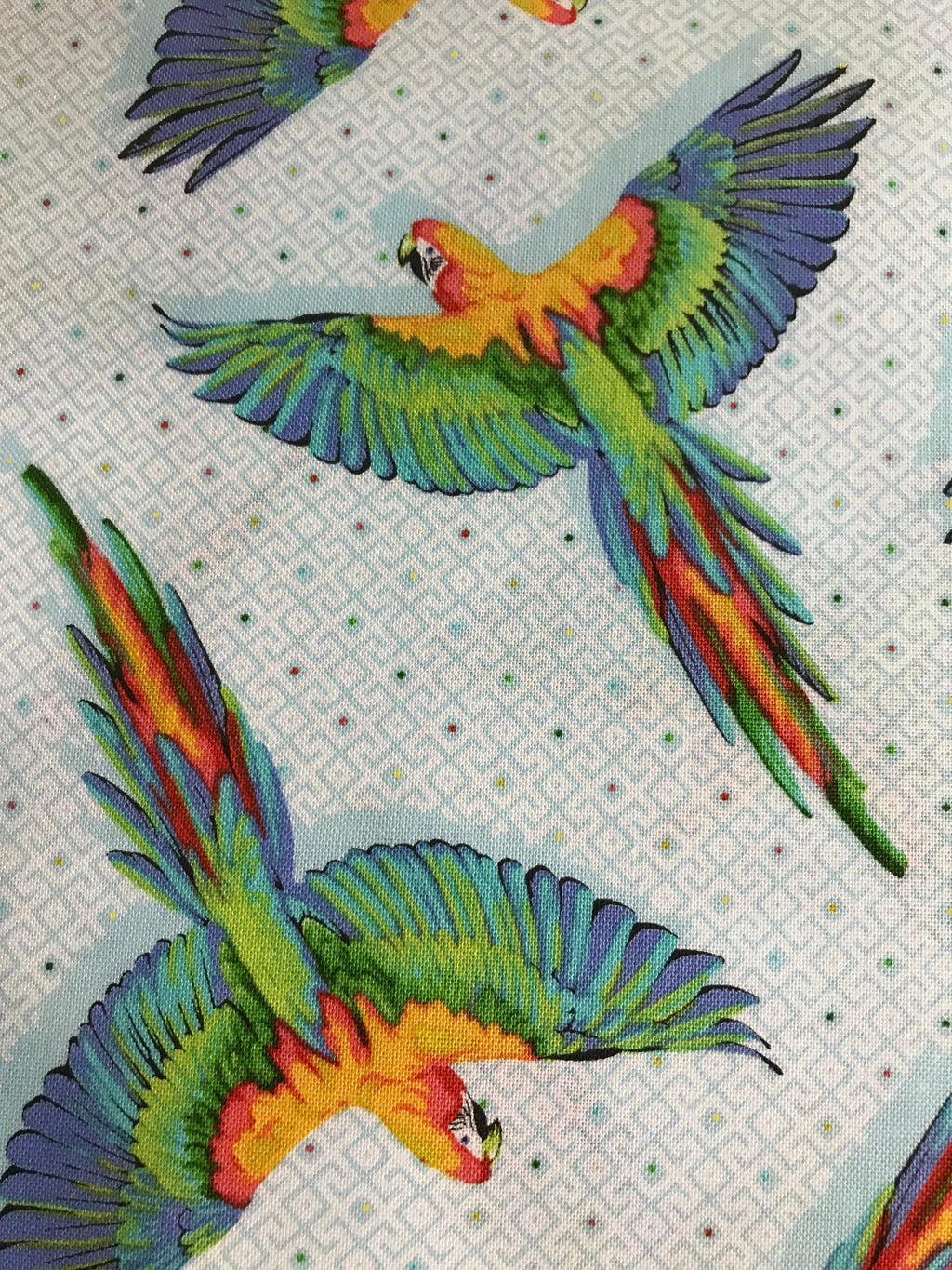 Tula Pink Fabric DAYDREAMER PWTP170 Macaw Ya Later in Cloud Tula Pink Fabric - FreeSpirit - 100% Quality Cotton by 1/2 Yd and Yardage