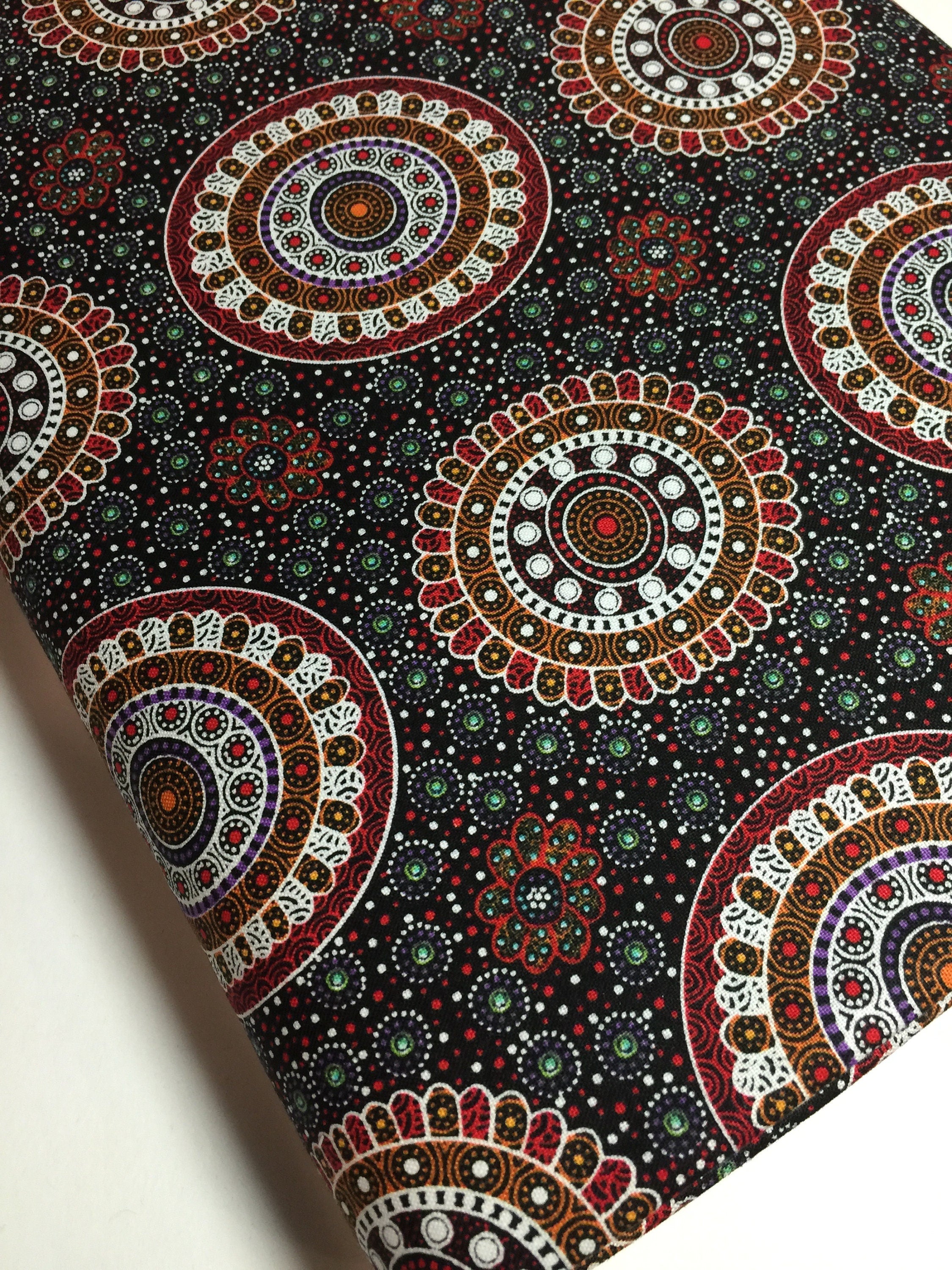 Australian Fabric - Alura Seed Dreaming in Red by M & S Textiles - Aboriginal- 100% Quality Cotton - by the Yd and Yardage